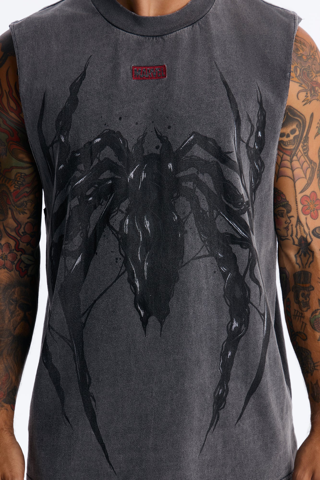 Marvel Venom Icon Muscle Tee - Black Wash - Image 3