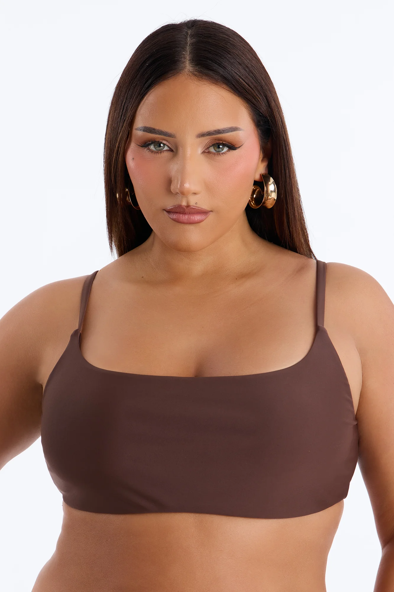 Maui Mix And Match Bralette Bikini Top - Chocolate - Image 4