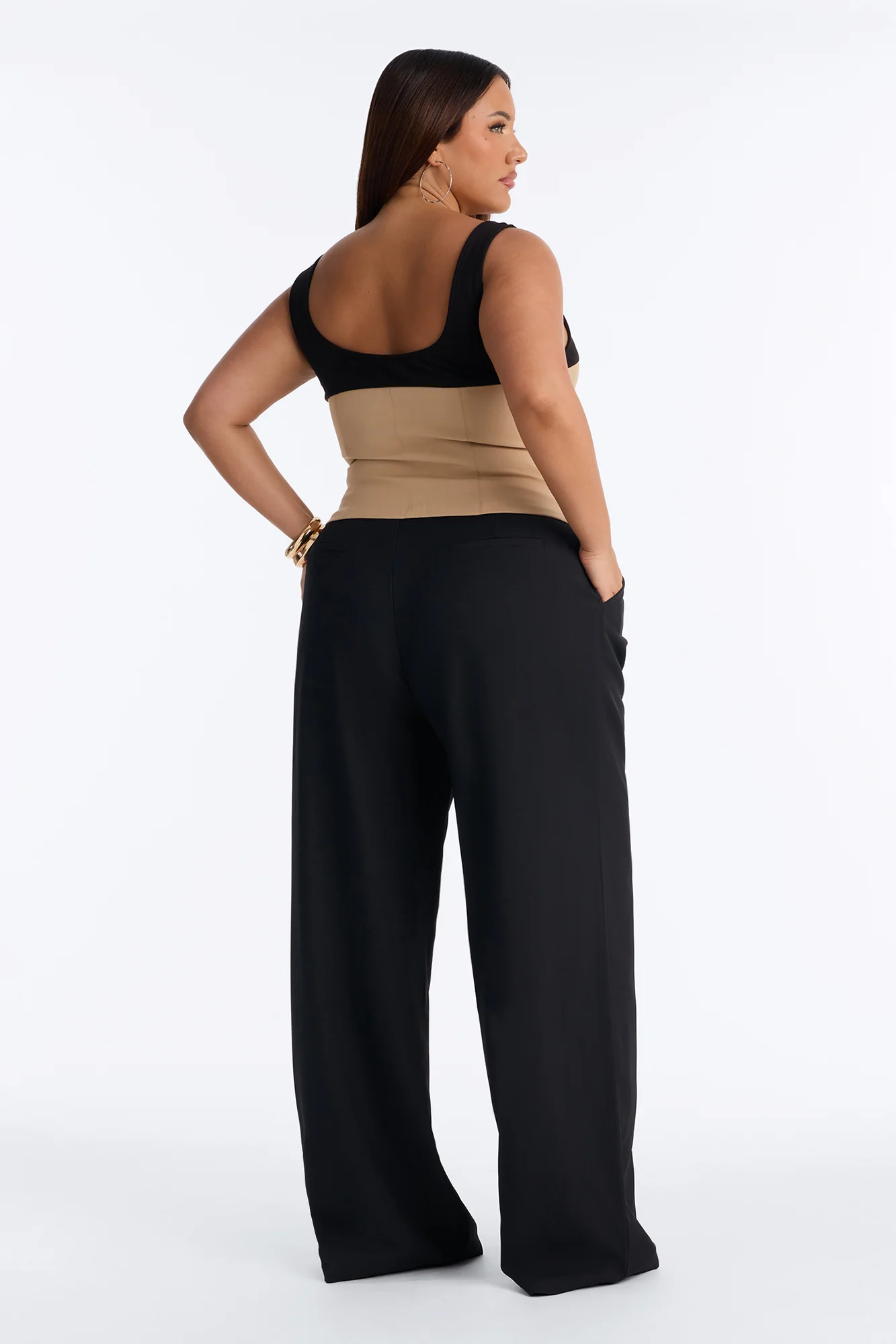 Maura Wide Leg Pant Set - Black - Image 3