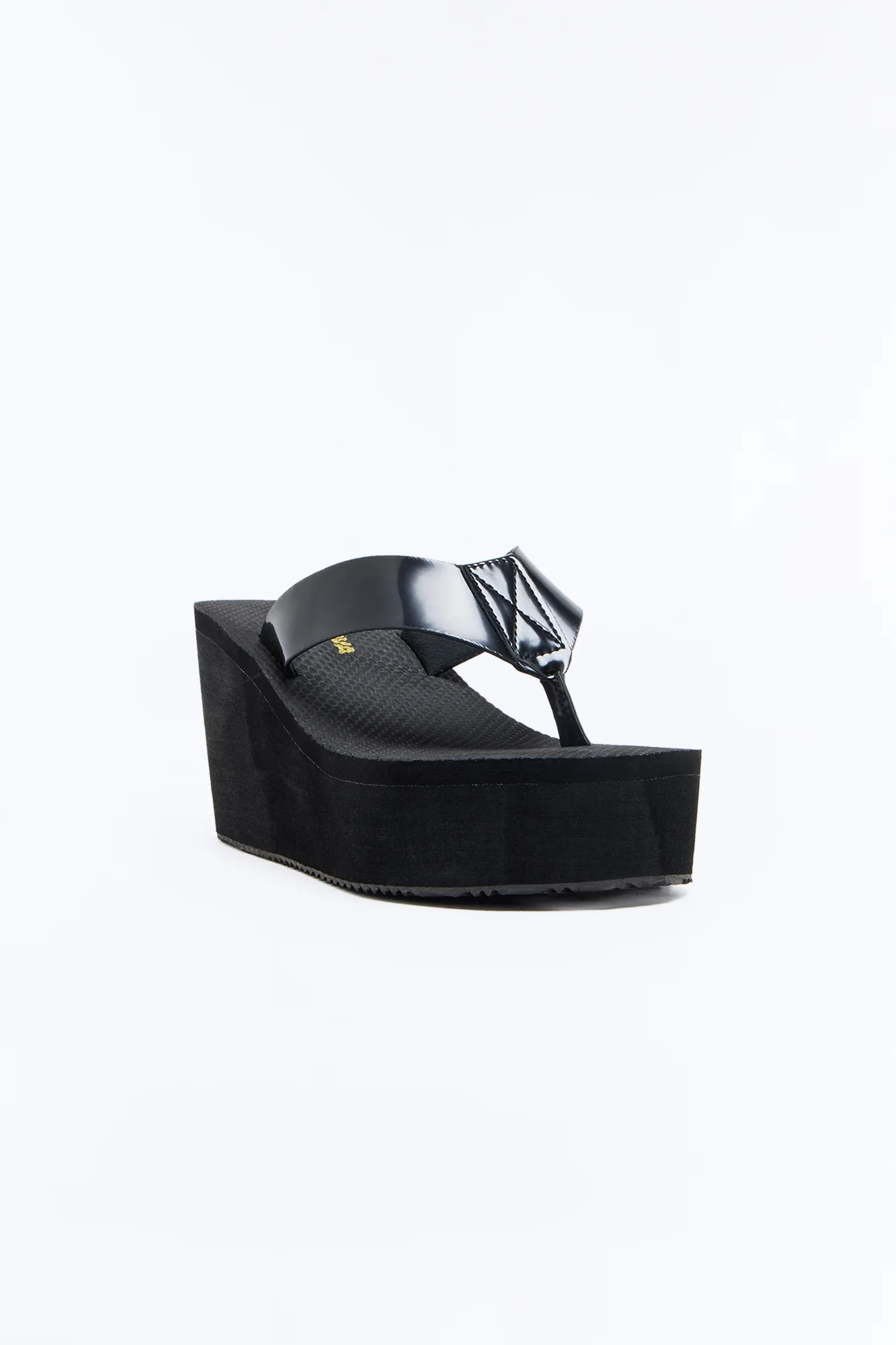 Maxon Thong Platform Wedges - Black - Image 2