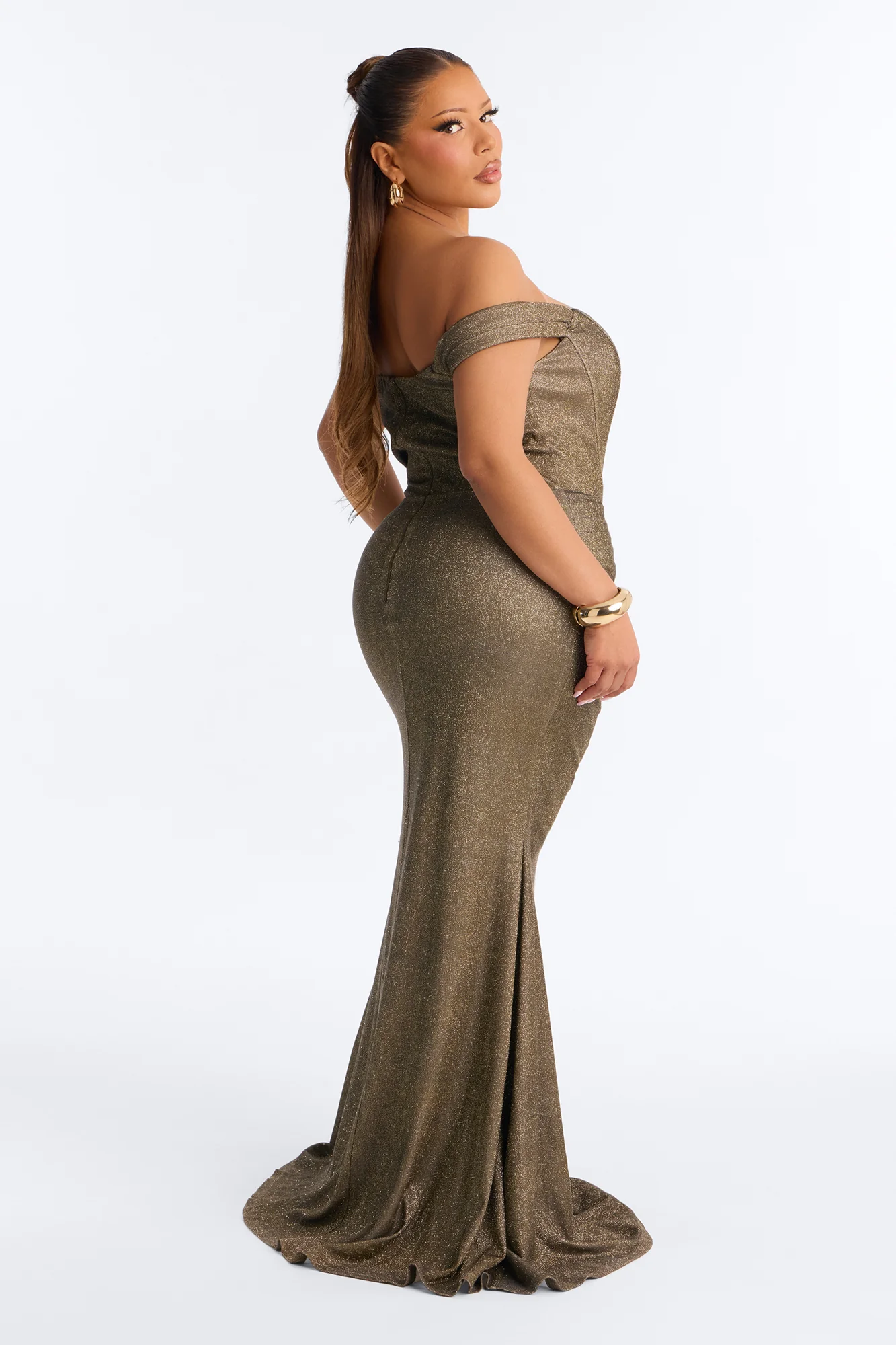 Maya Shimmer Gown - Bronze - Image 8