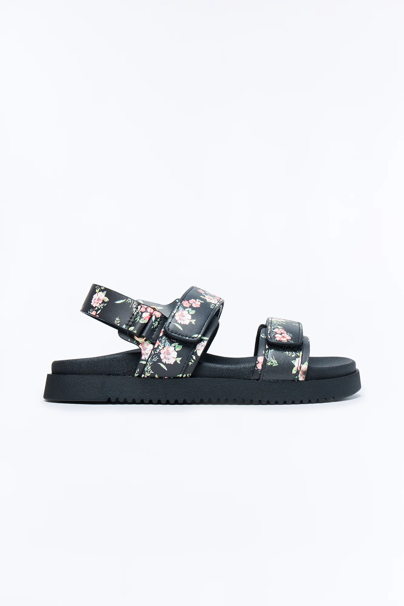 Meadow Floral Sandals - Black/Pink - Image 3