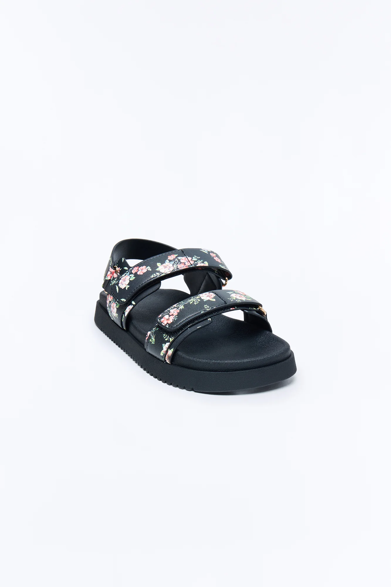 Meadow Floral Sandals - Black/Pink - Image 4