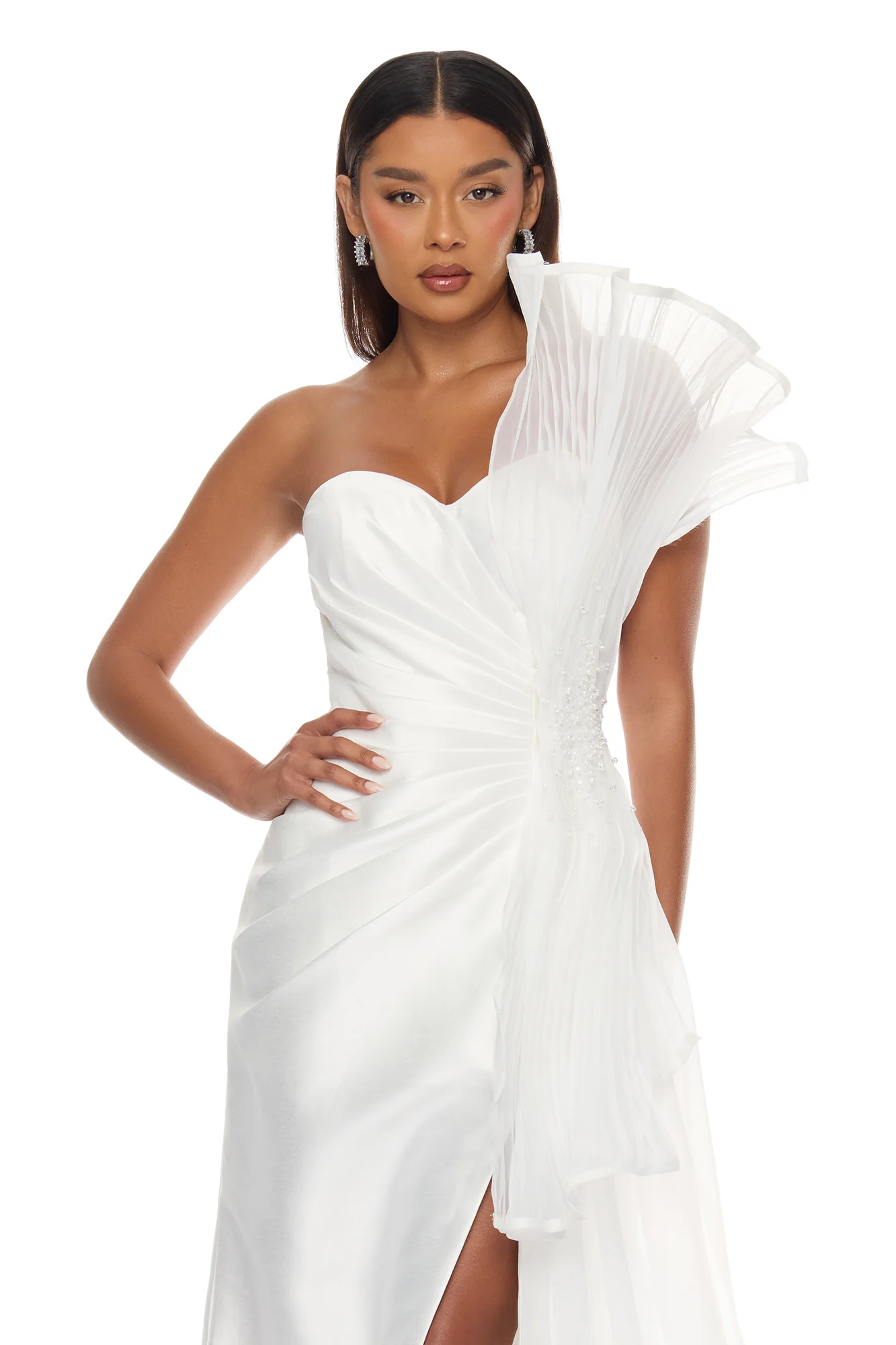 Meant To Be Satin Gown - White - Image 2