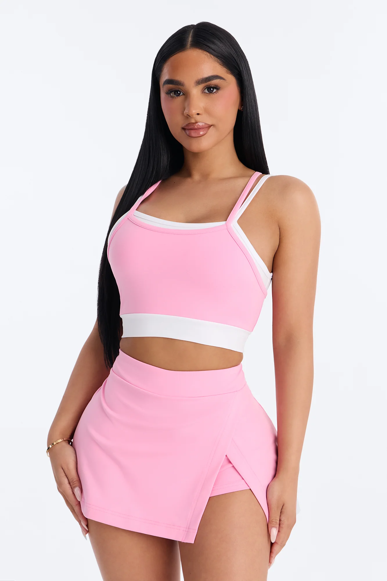 Melinda Tank And Mini Skort Set - Pink - Image 2