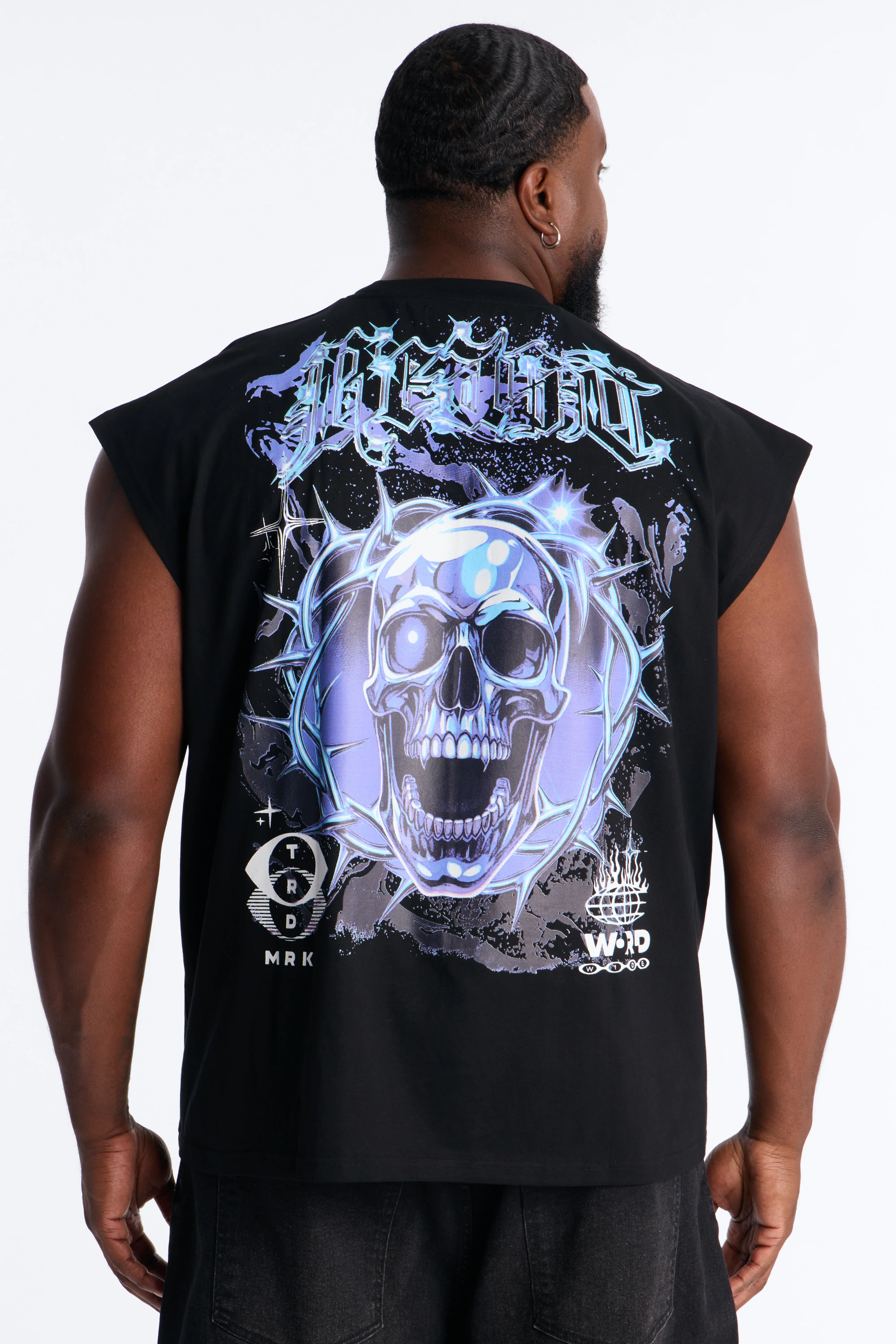 Mercy On Our Enemies Heavy Weight Muscle Tee - Black Wash - Image 7