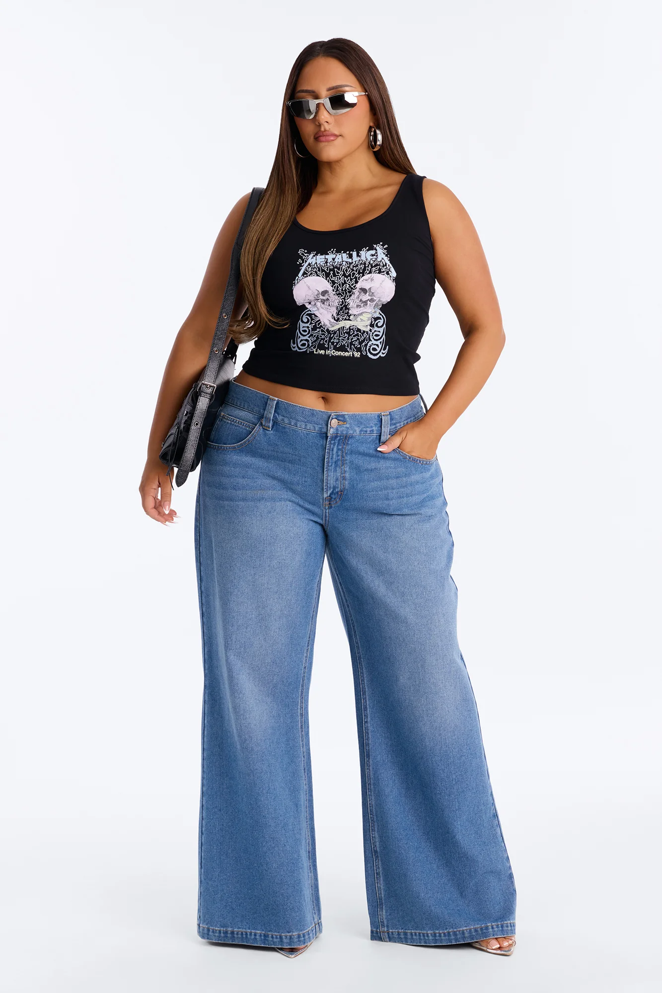 Metallica Crop Tank - Black - Image 6