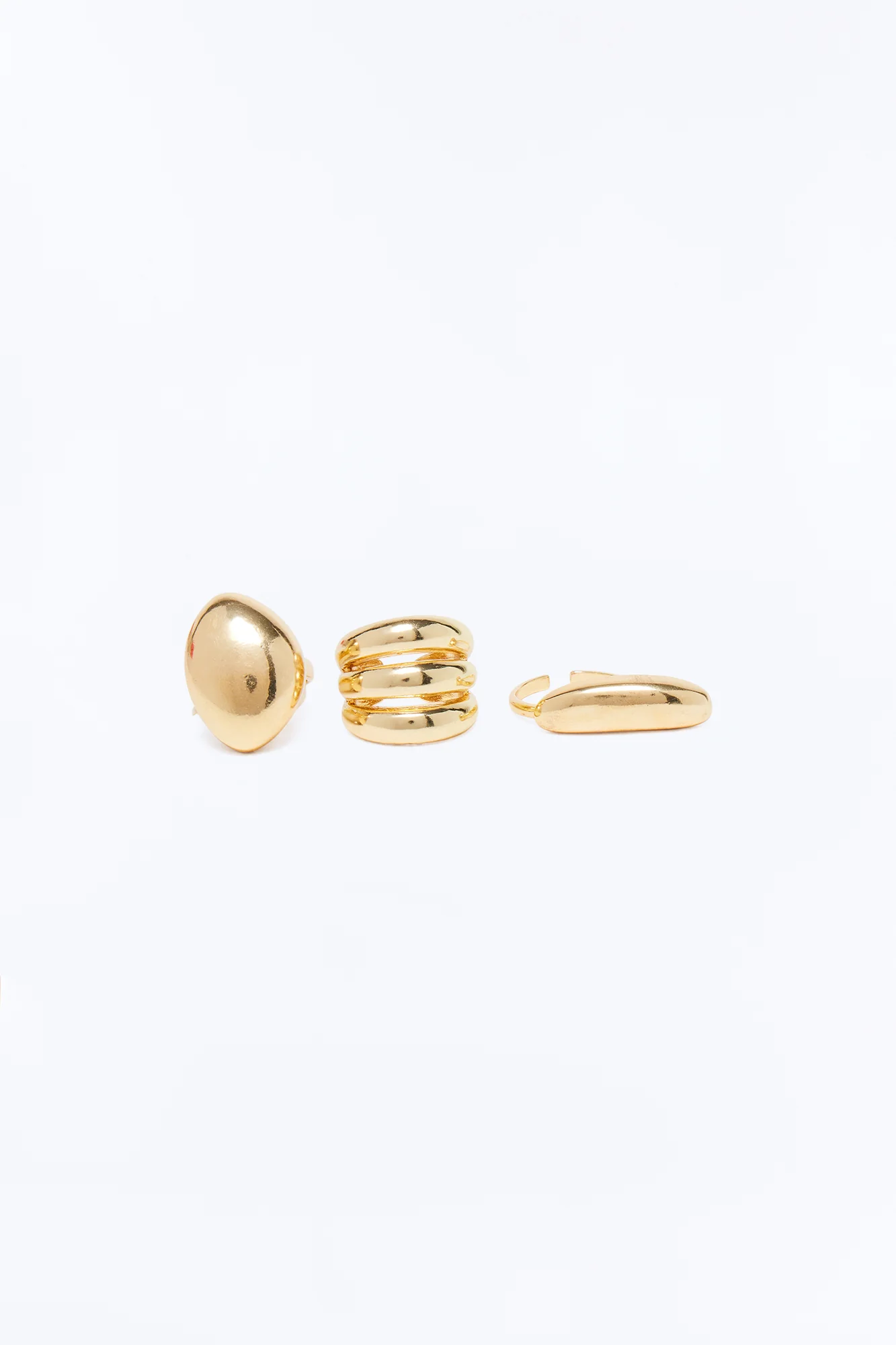 Mia 3 Piece Ring Set - Gold - Image 3