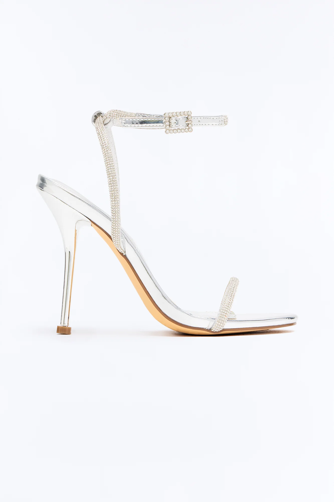 Miami Rhinestone Stiletto Heels - Silver - Image 2