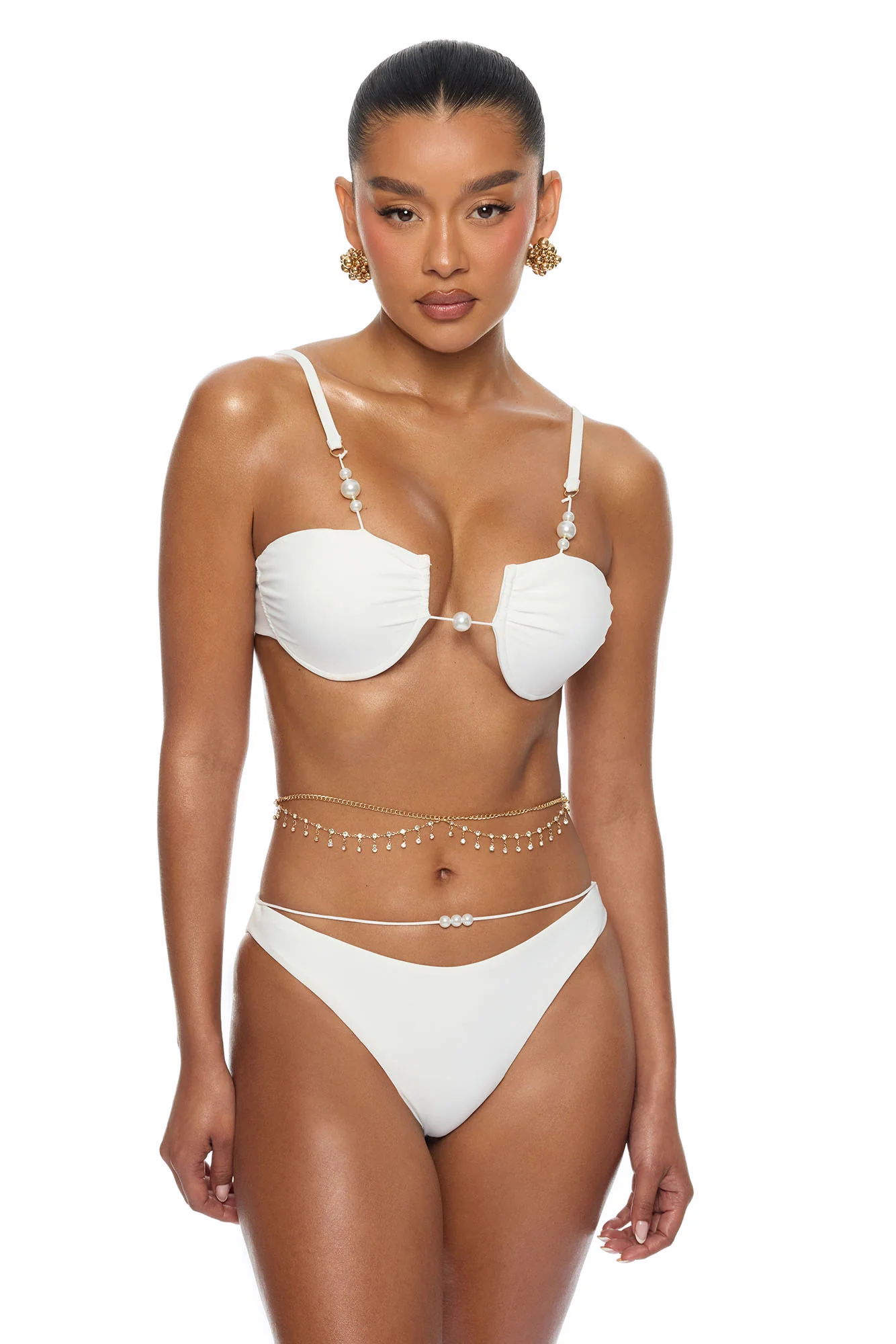 Michelle Pearl 3 Piece Bikini Set - White - Image 4