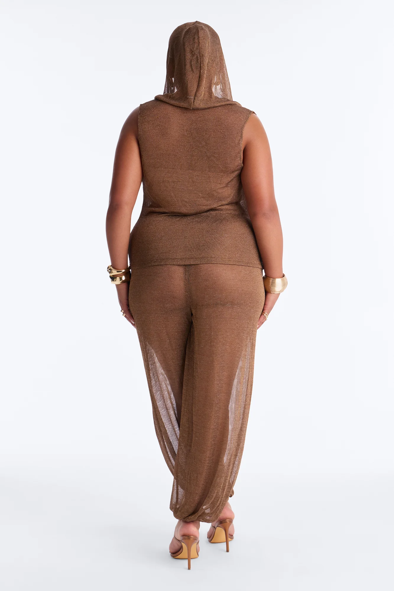 Midnight Metallic Balloon Pant Set - Bronze - Image 9