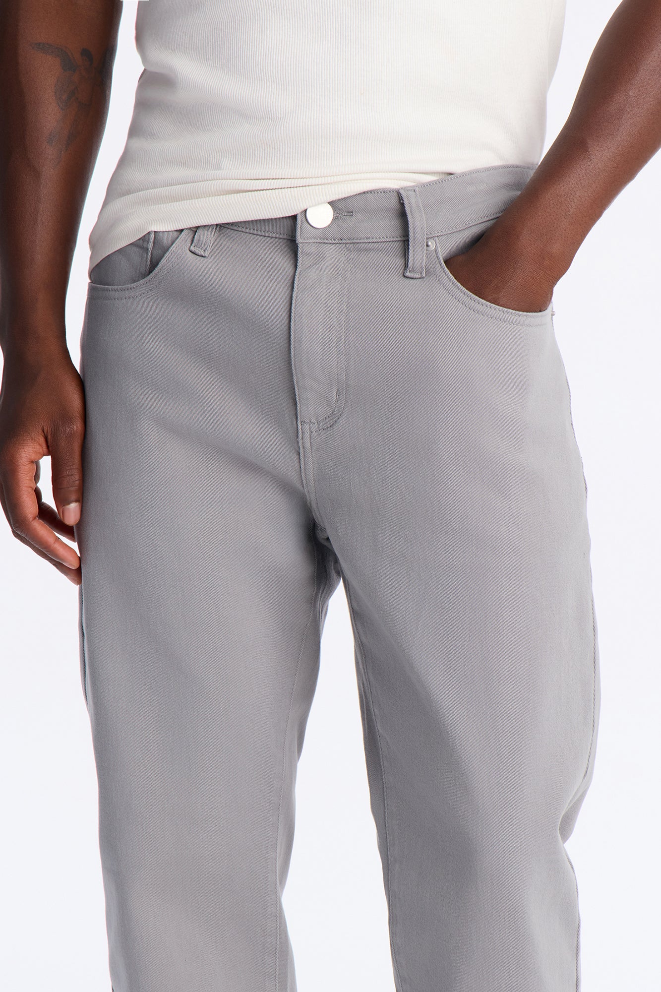 Mike Straight Taper Jeans - Grey - Image 3