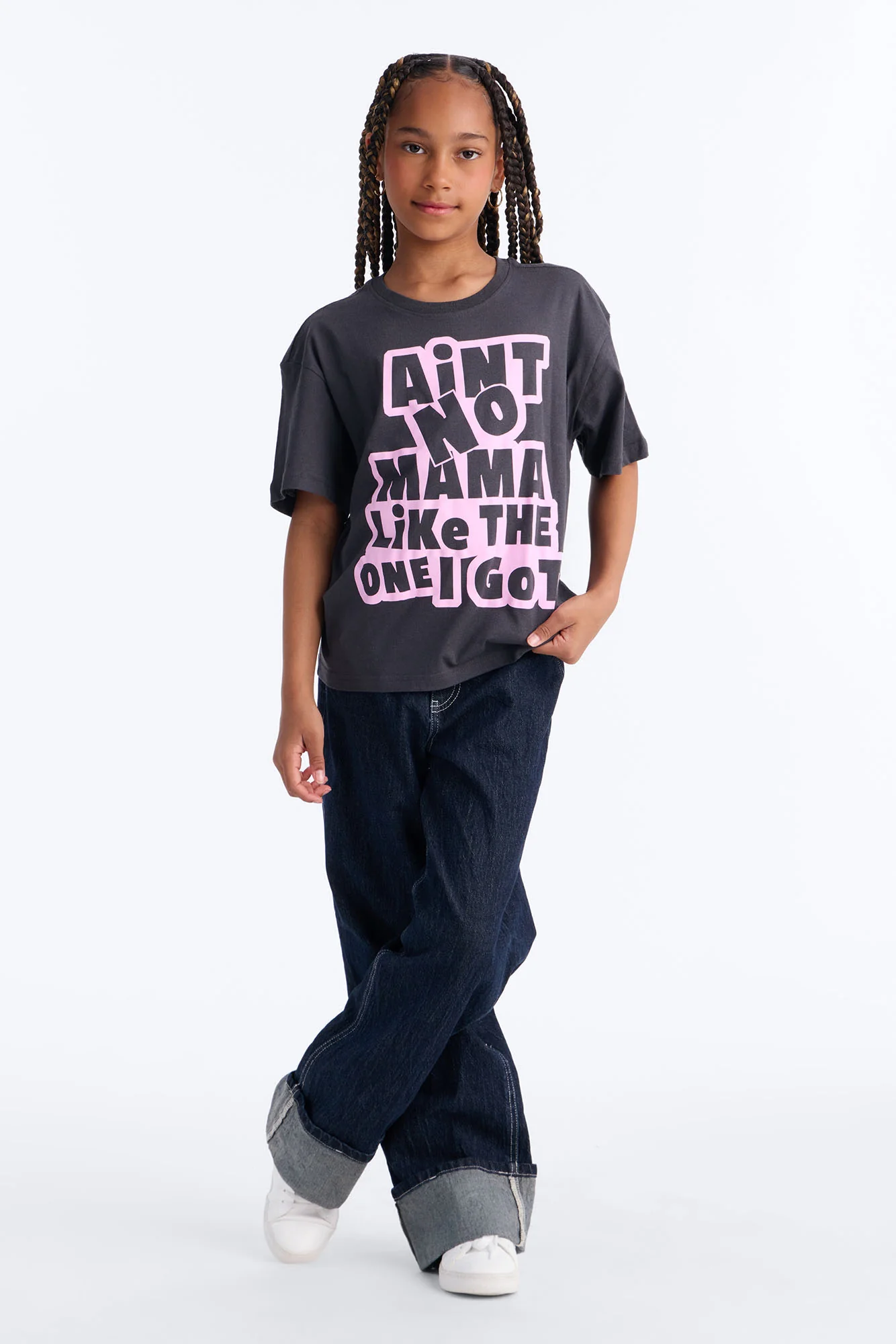 Mini Ain't No Mama Like The One I Got Short Sleeve Tee - Charcoal - Image 2