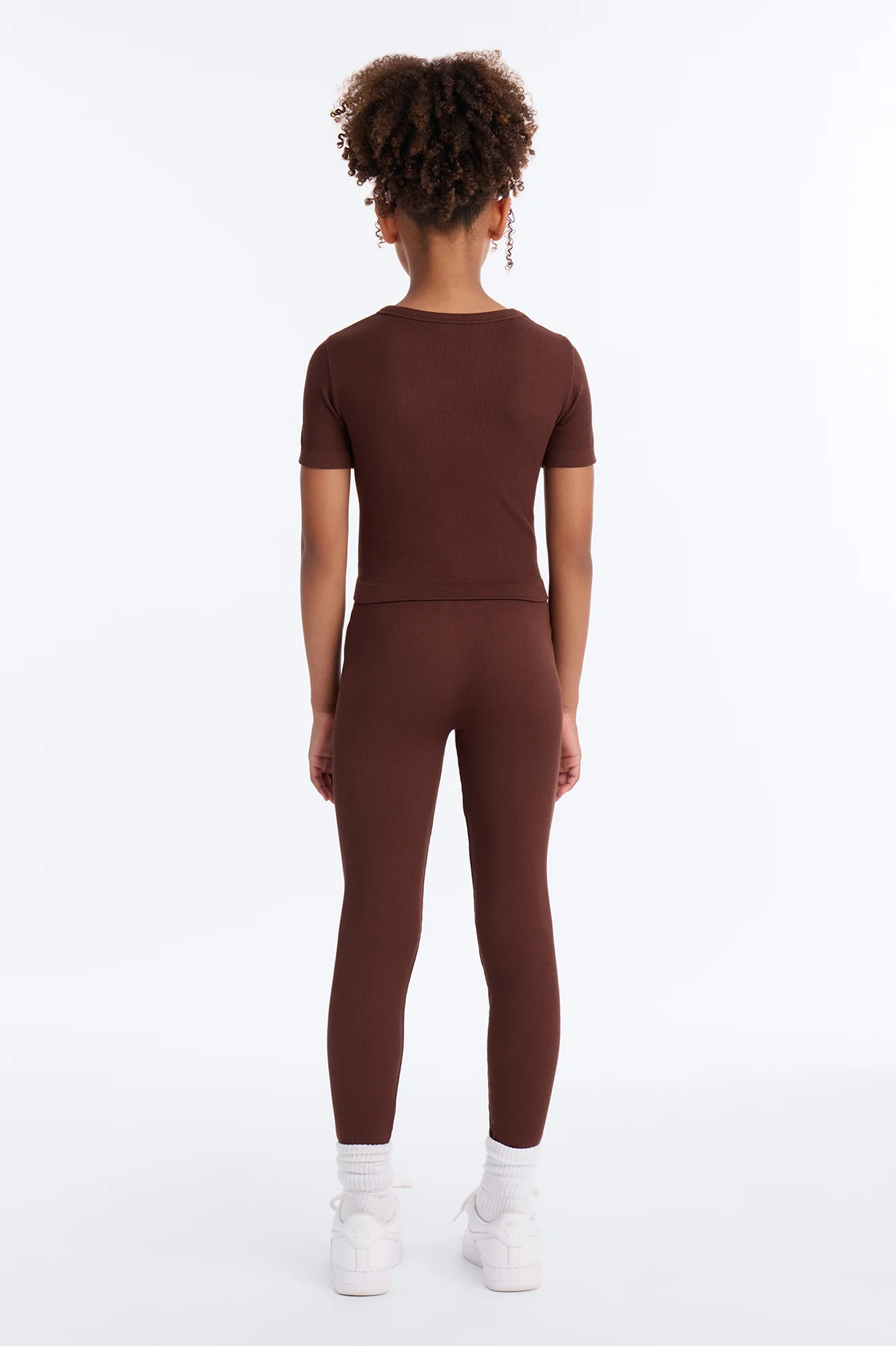 Mini Alisa Seamless Legging Set - Mocha - Image 3