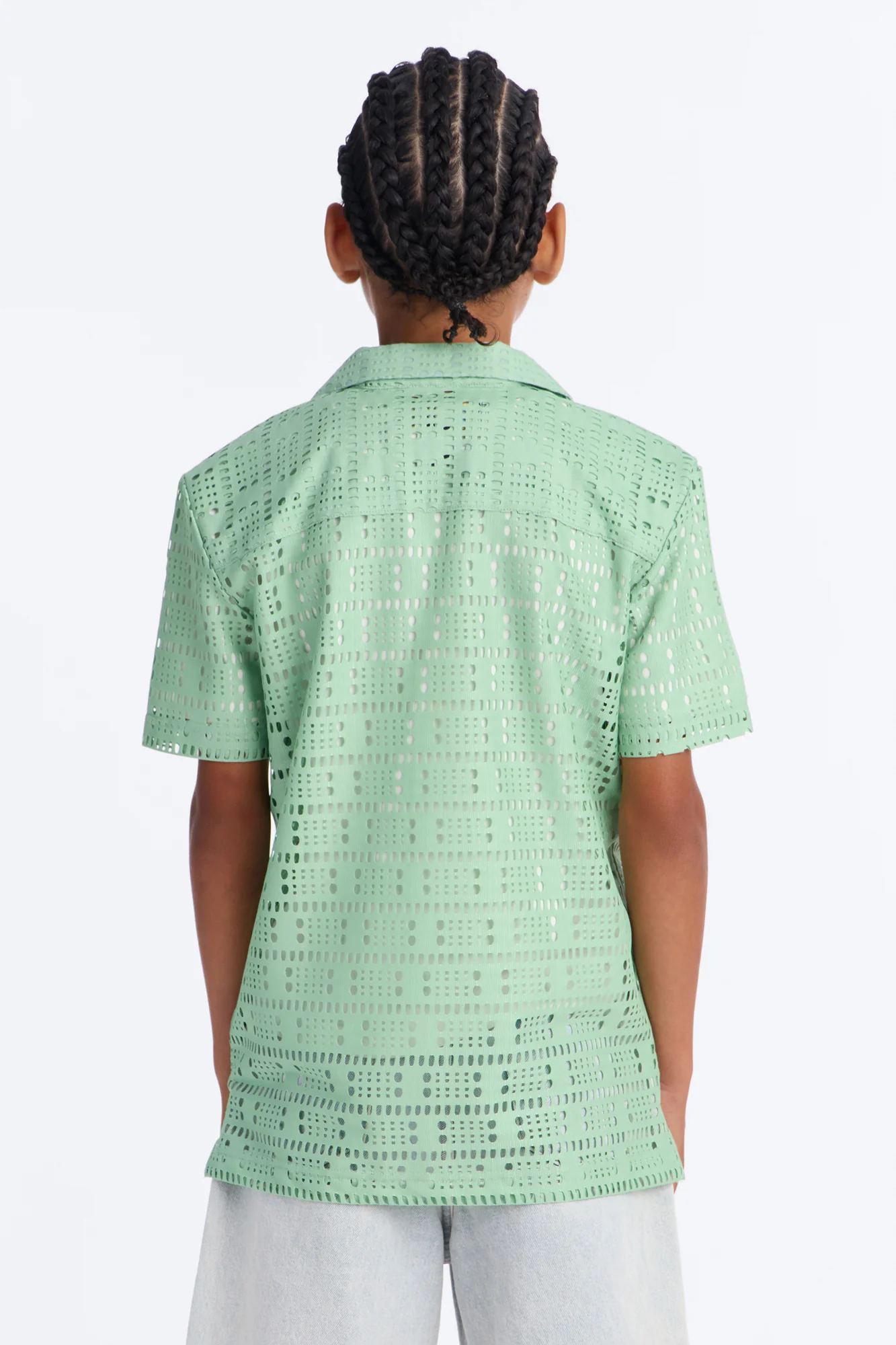 Mini All Along Button Down Shirt - Sage - Image 4