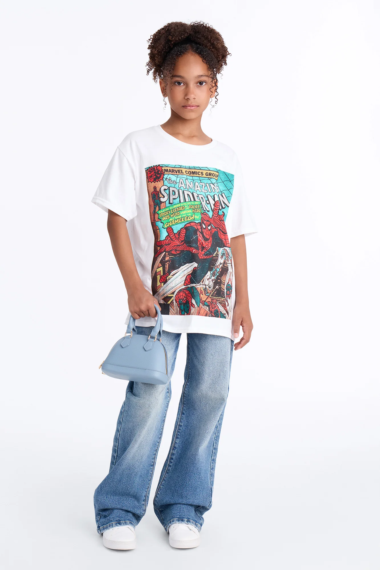 Mini Amazing Spiderman Comic Washed Tee - White/combo
