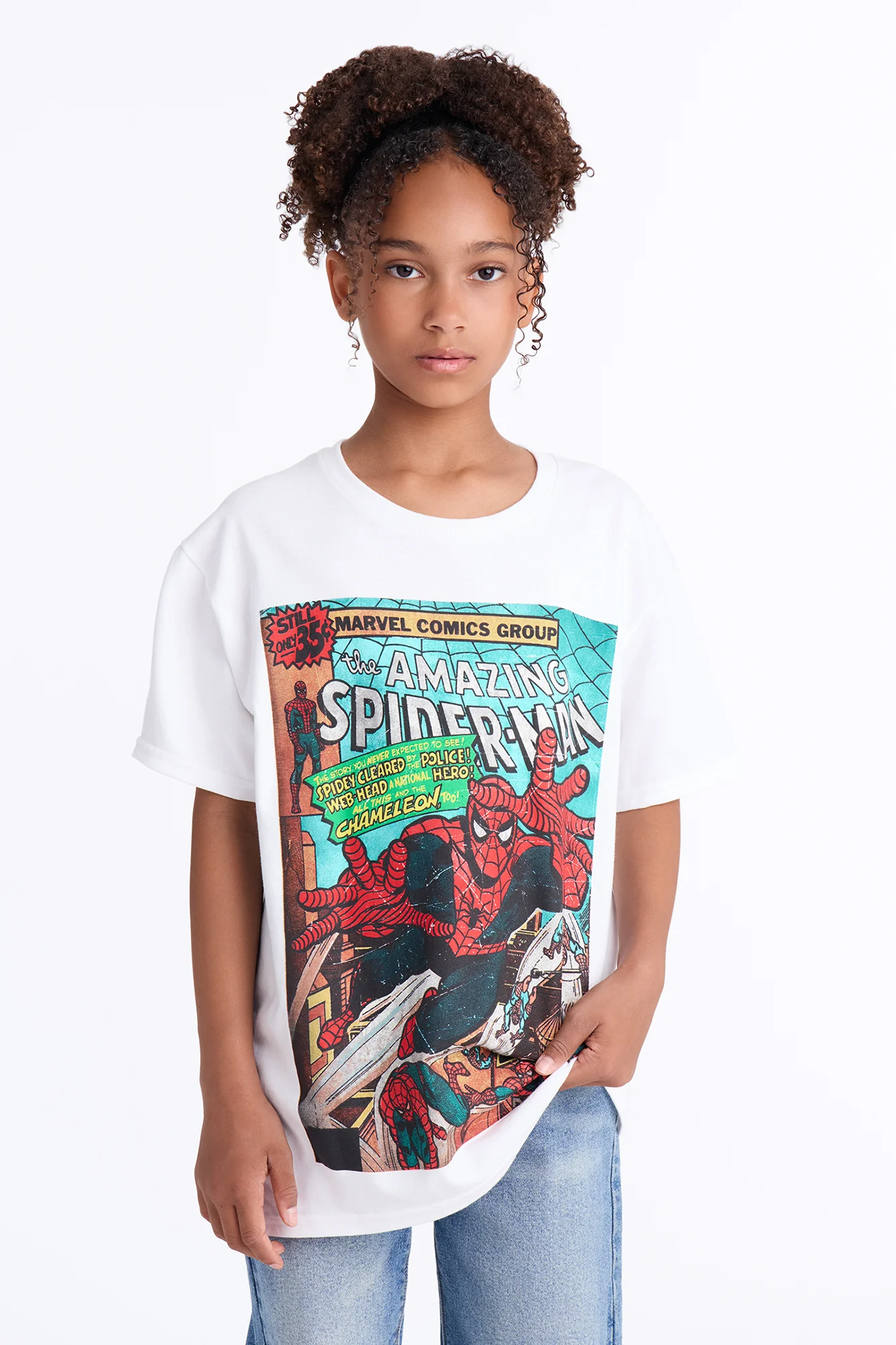 Mini Amazing Spiderman Comic Washed Tee - White/combo - Image 2