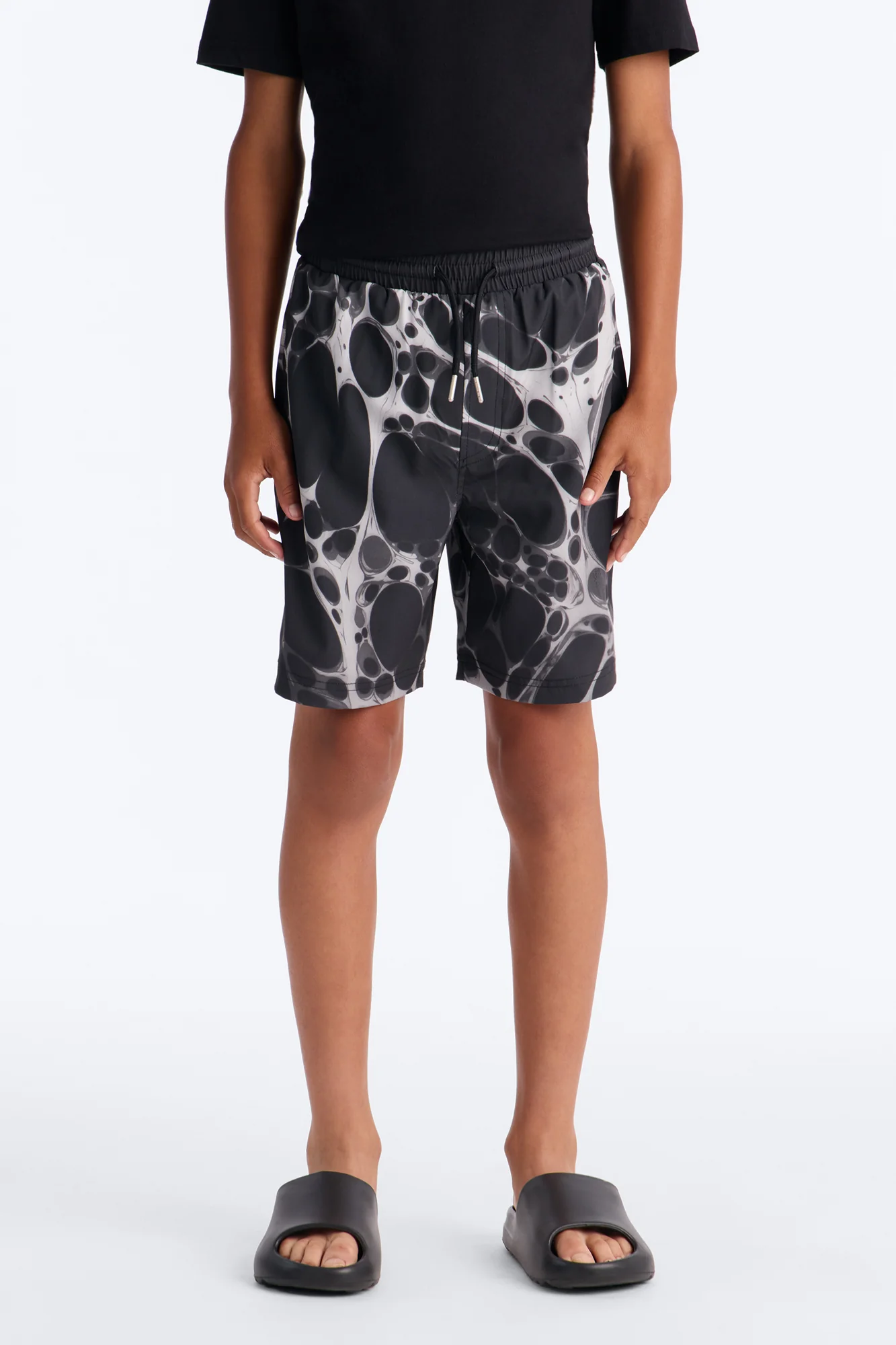 Mini Aqua Drip Swim Trunk - Black