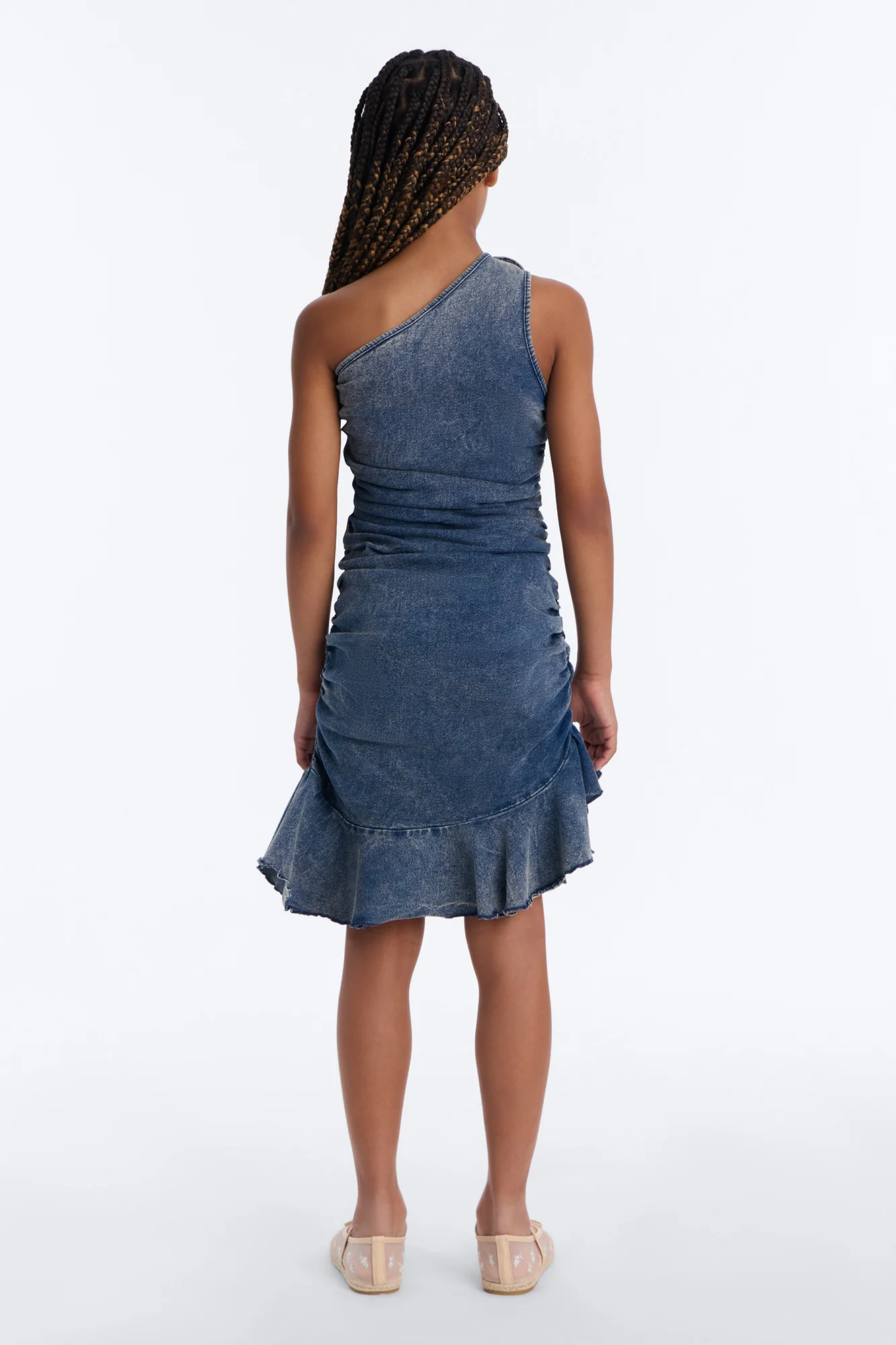 Mini Arianna Denim Dress - Dark Wash - Image 4