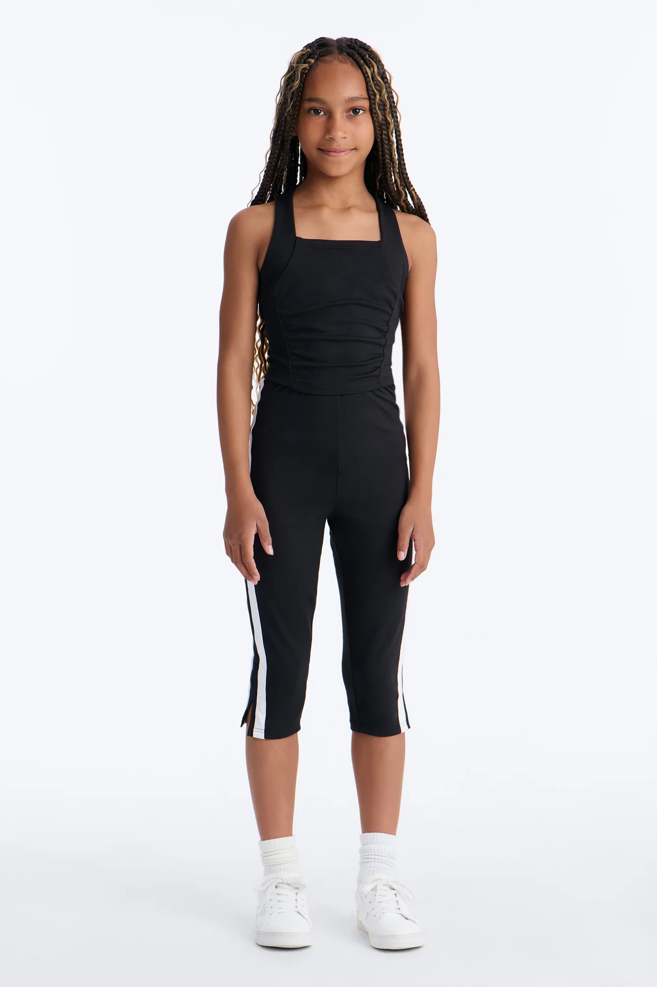Mini Athena Capri Set - Black/White