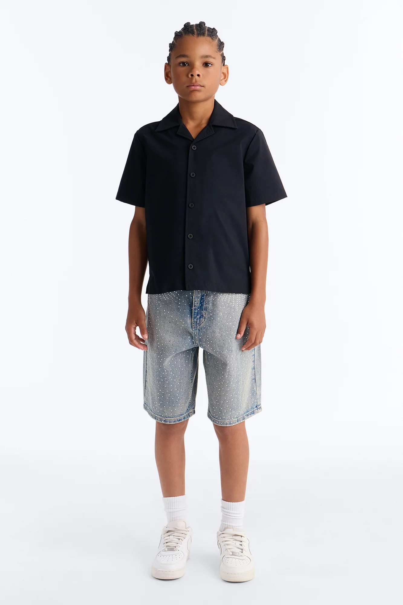 Mini Baggy All Gem Denim Short - Light Blue Wash - Image 2