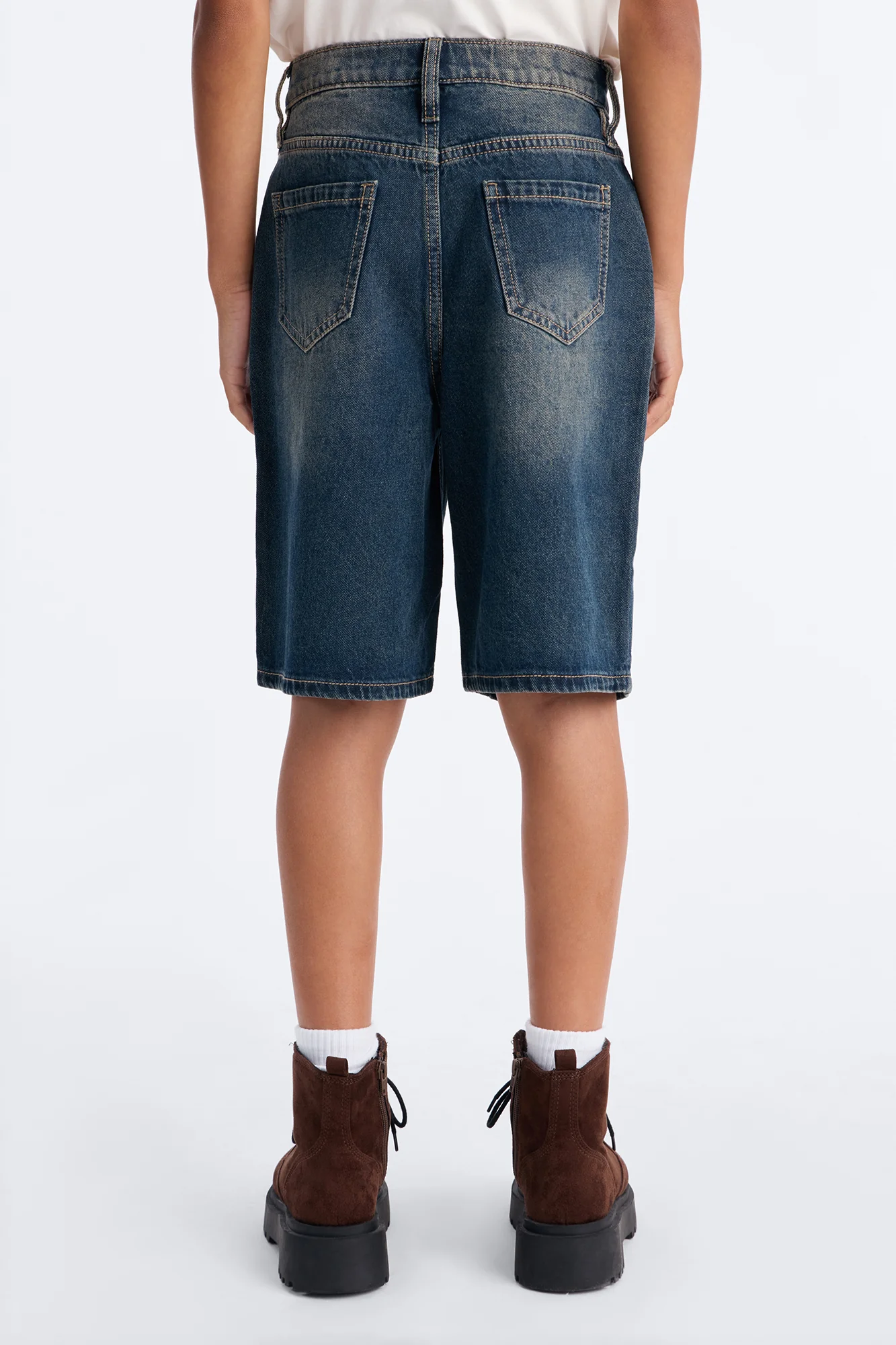Mini Baggy Drift Denim Short - Dark Wash - Image 4