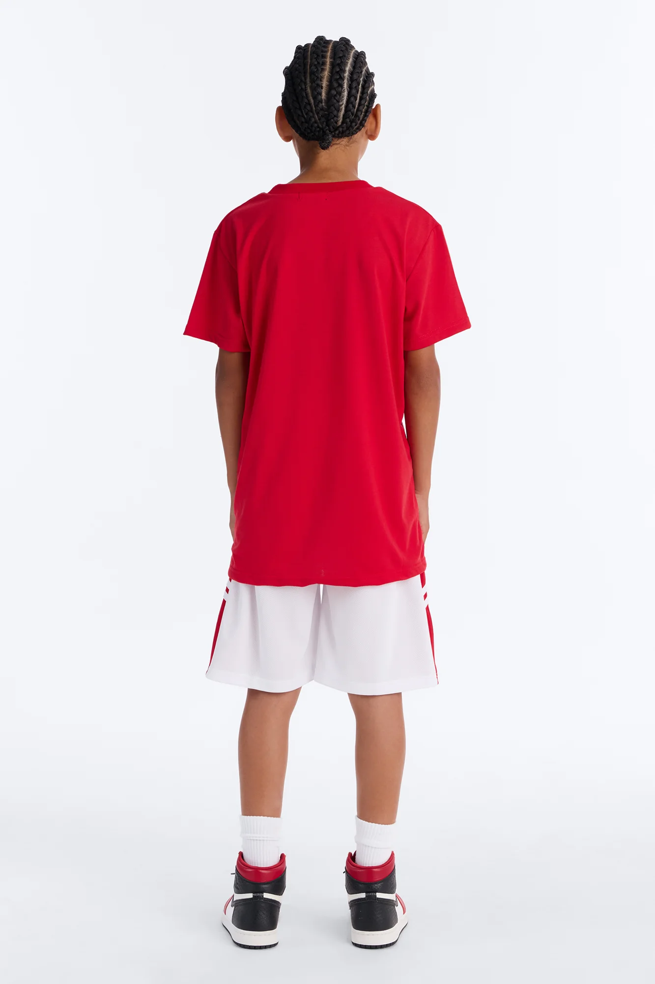 Mini Basketball Bear Short Set - Red/combo - Image 4
