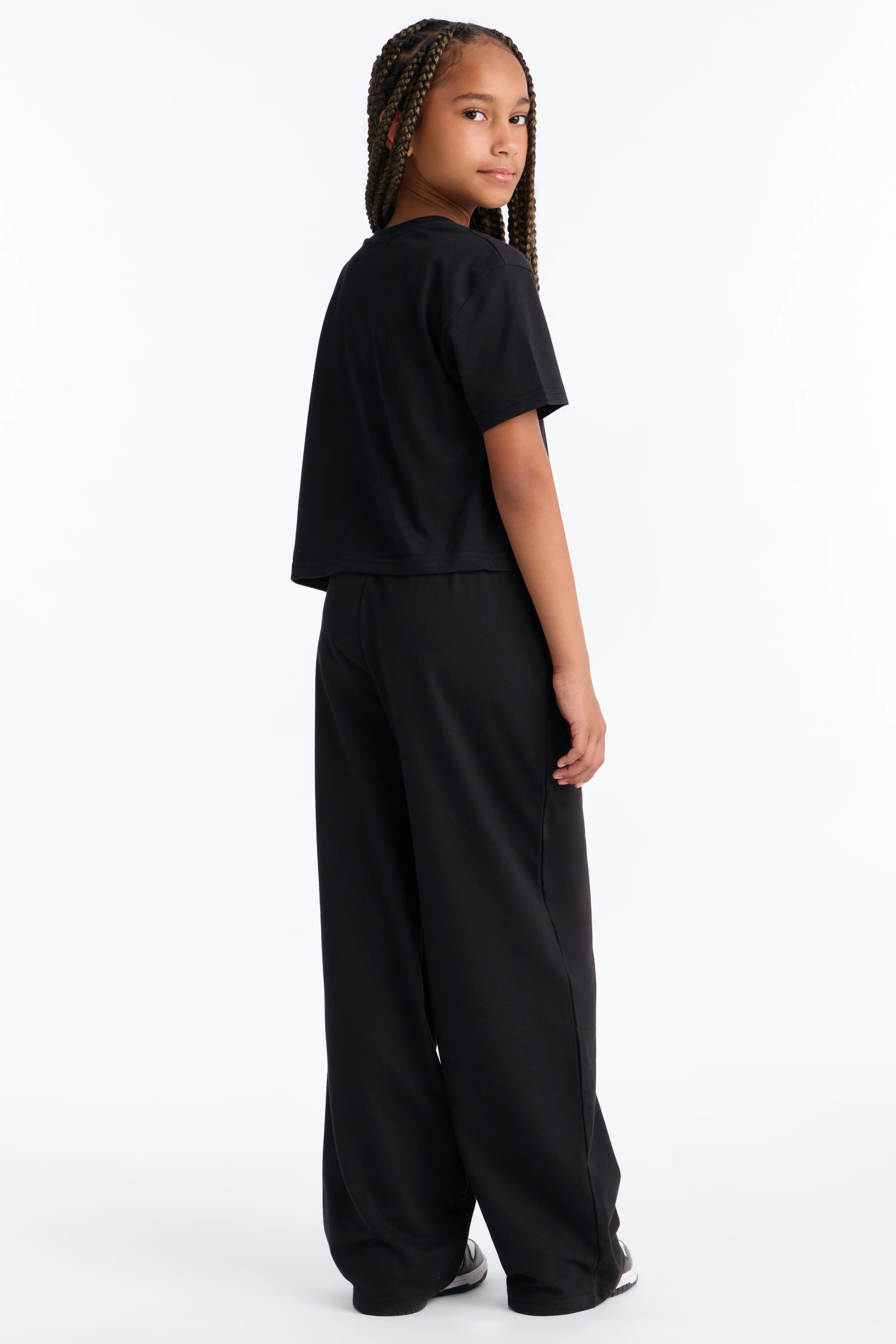Mini Be Kind Wide Leg Pant Set - Black - Image 3