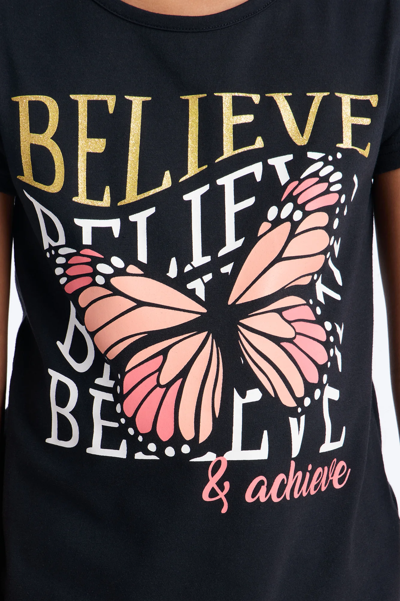 Mini Believe And Achieve Bike Short Set - Black/combo - Image 3