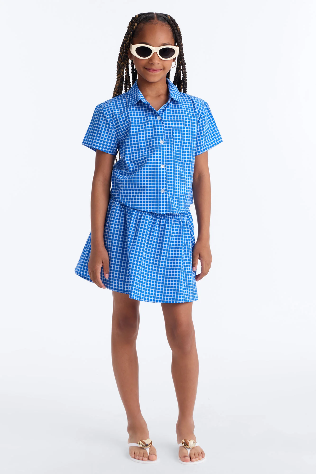 Mini Believe The Possibilities Skirt Set - Blue/combo