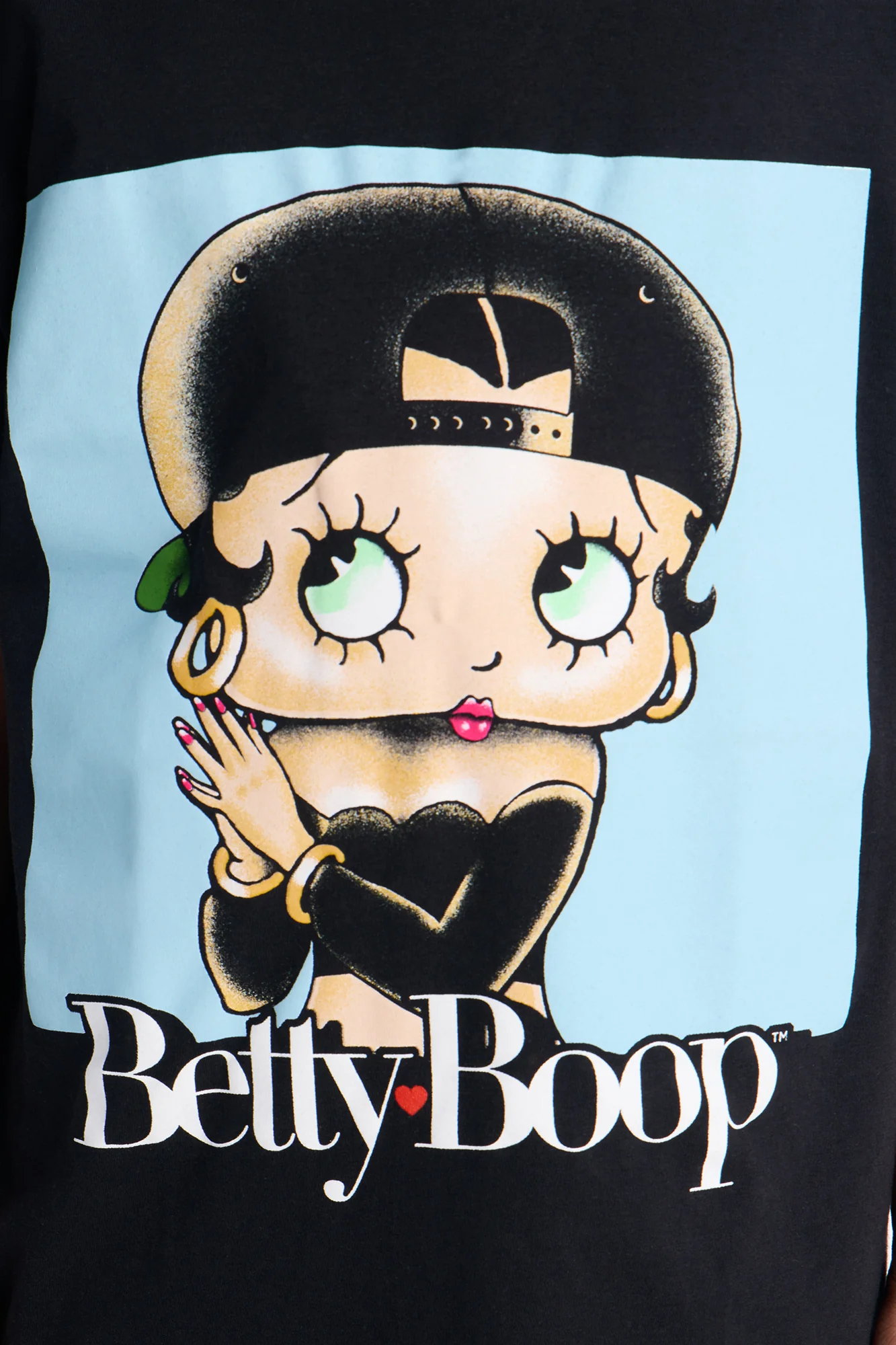 Mini Betty Boop Praying Tee - Black - Image 3