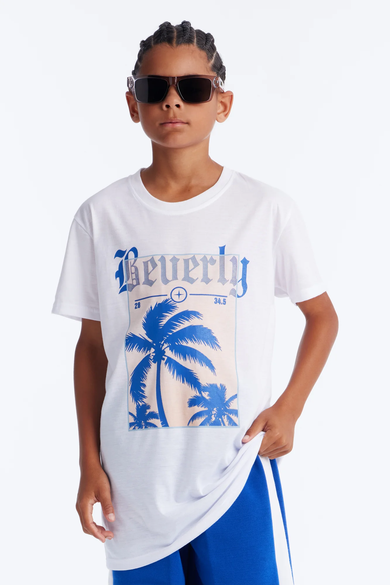 Mini Beverly Palm Trees Short Set - White/combo - Image 2