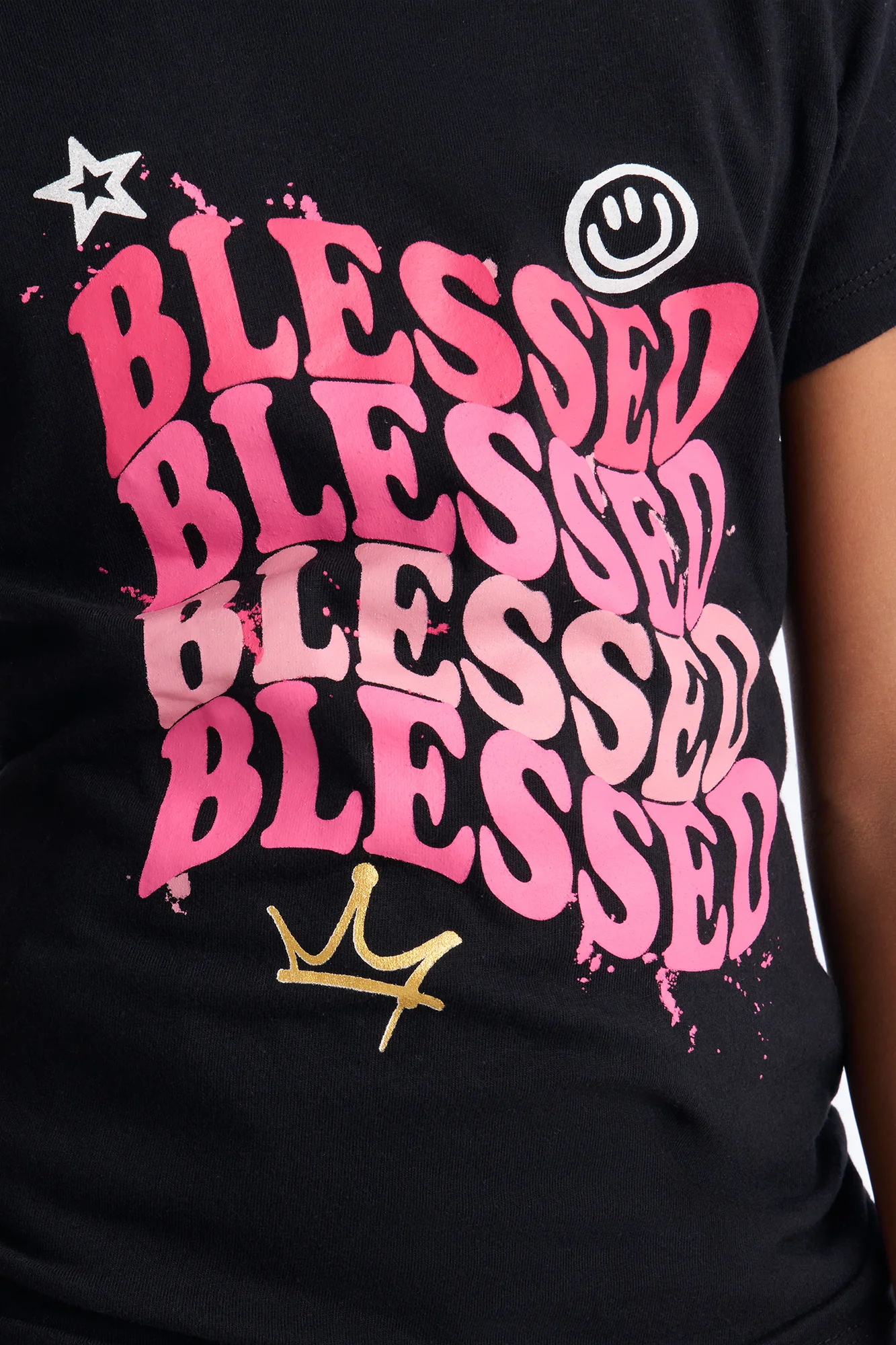 Mini Beyond Blessed Pant Set - Black/Pink - Image 4