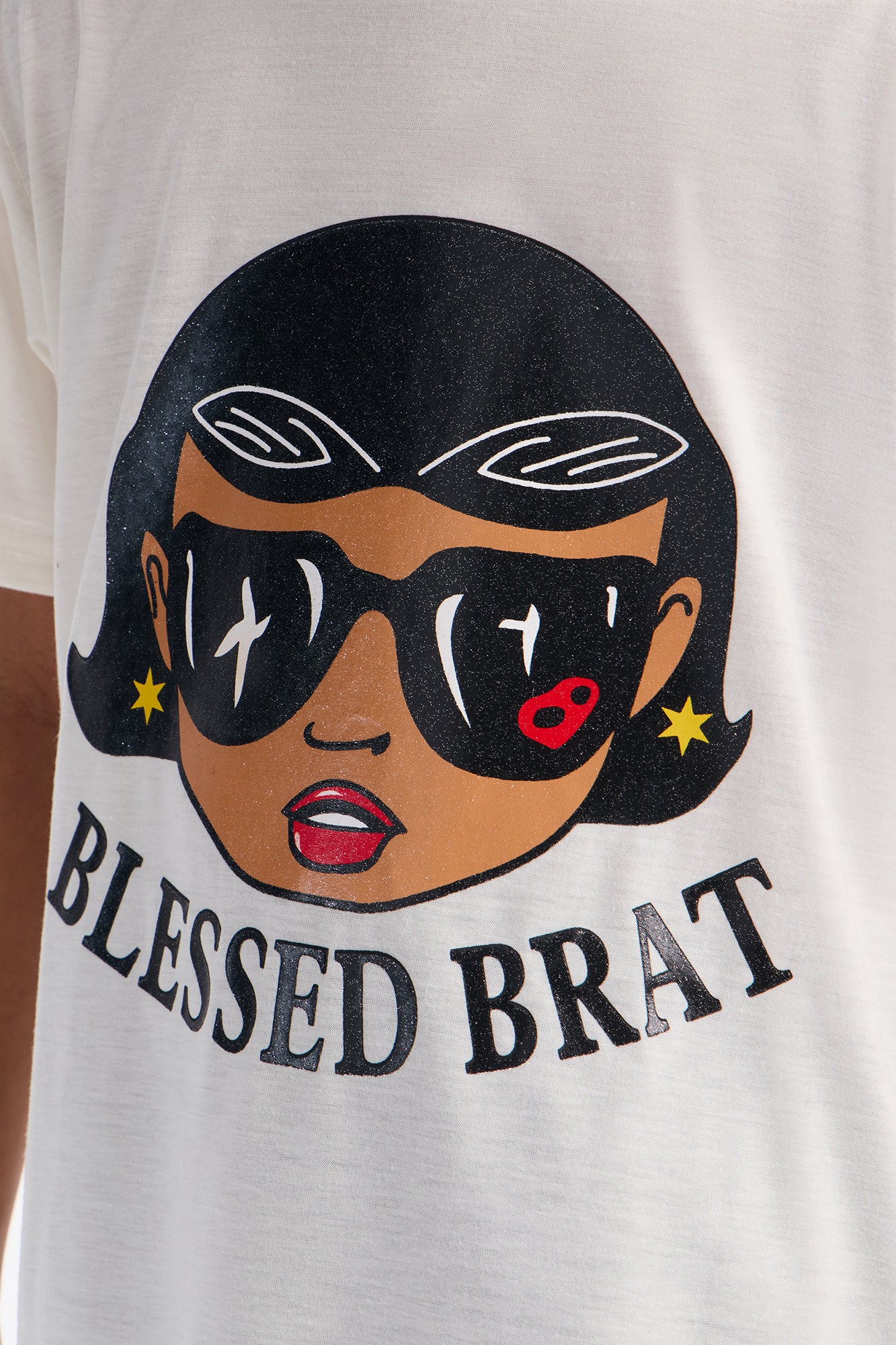 Mini Blessed Brat Short Set - White/Black - Image 3