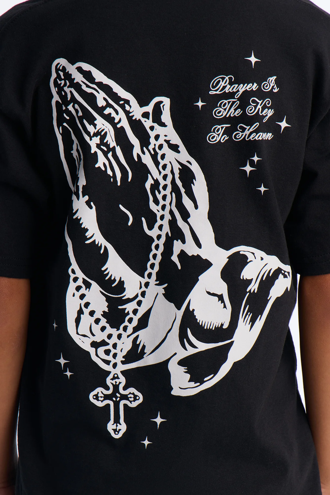 Mini Blessed With Faith Short Sleeve Tee - Black - Image 2