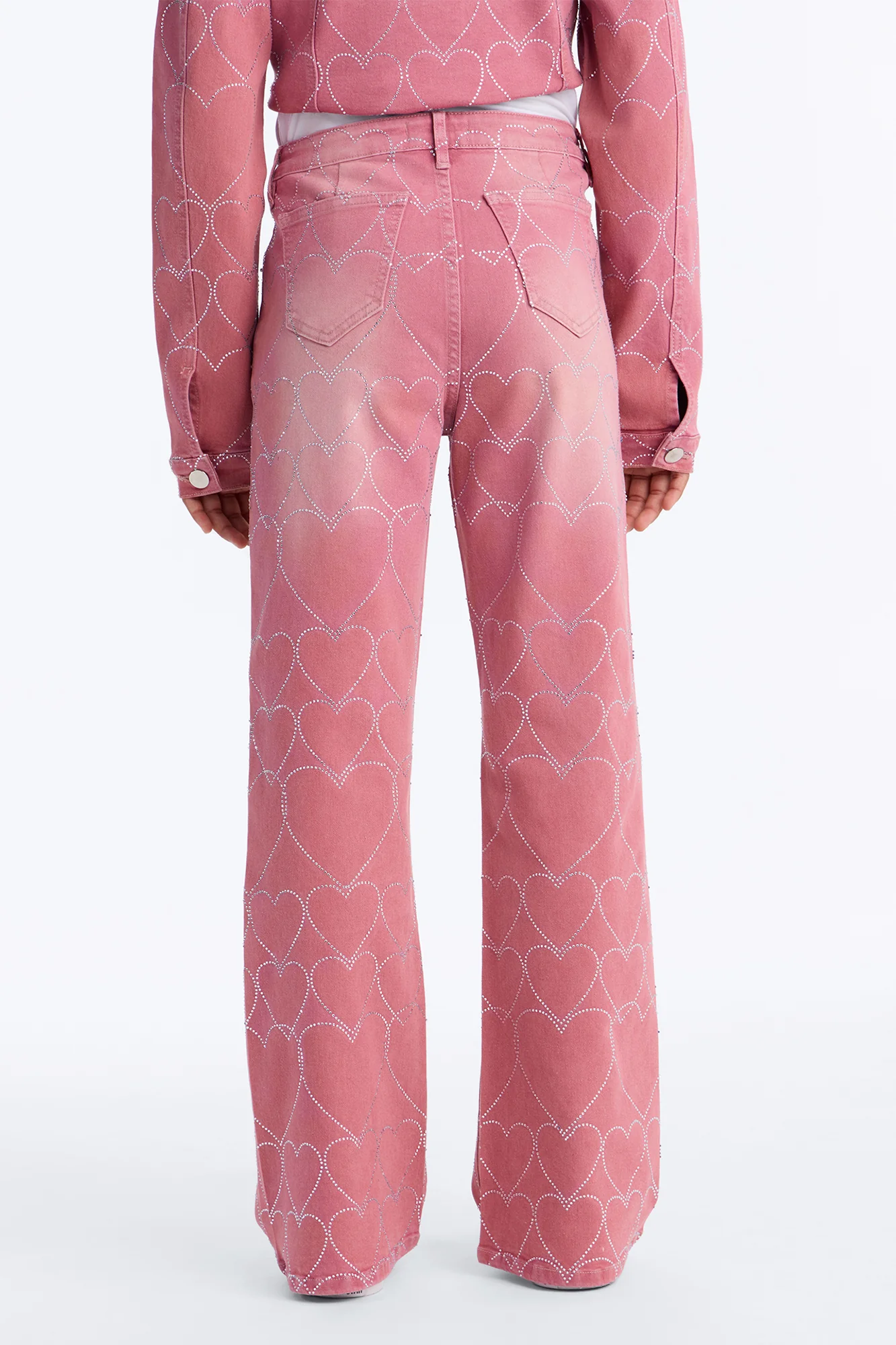 Mini Breaking My Heart Low Rise Embellished Jeans - Rose - Image 3
