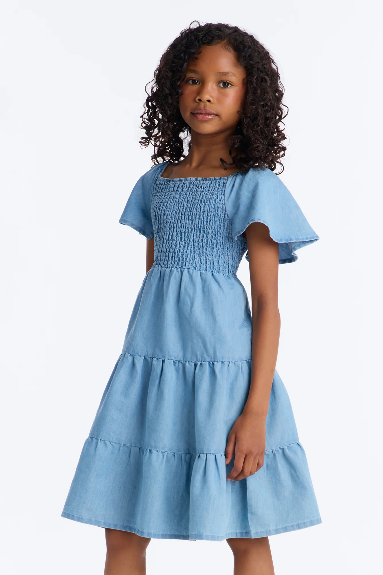 Mini Dara Denim Dress - Light Wash - Image 2