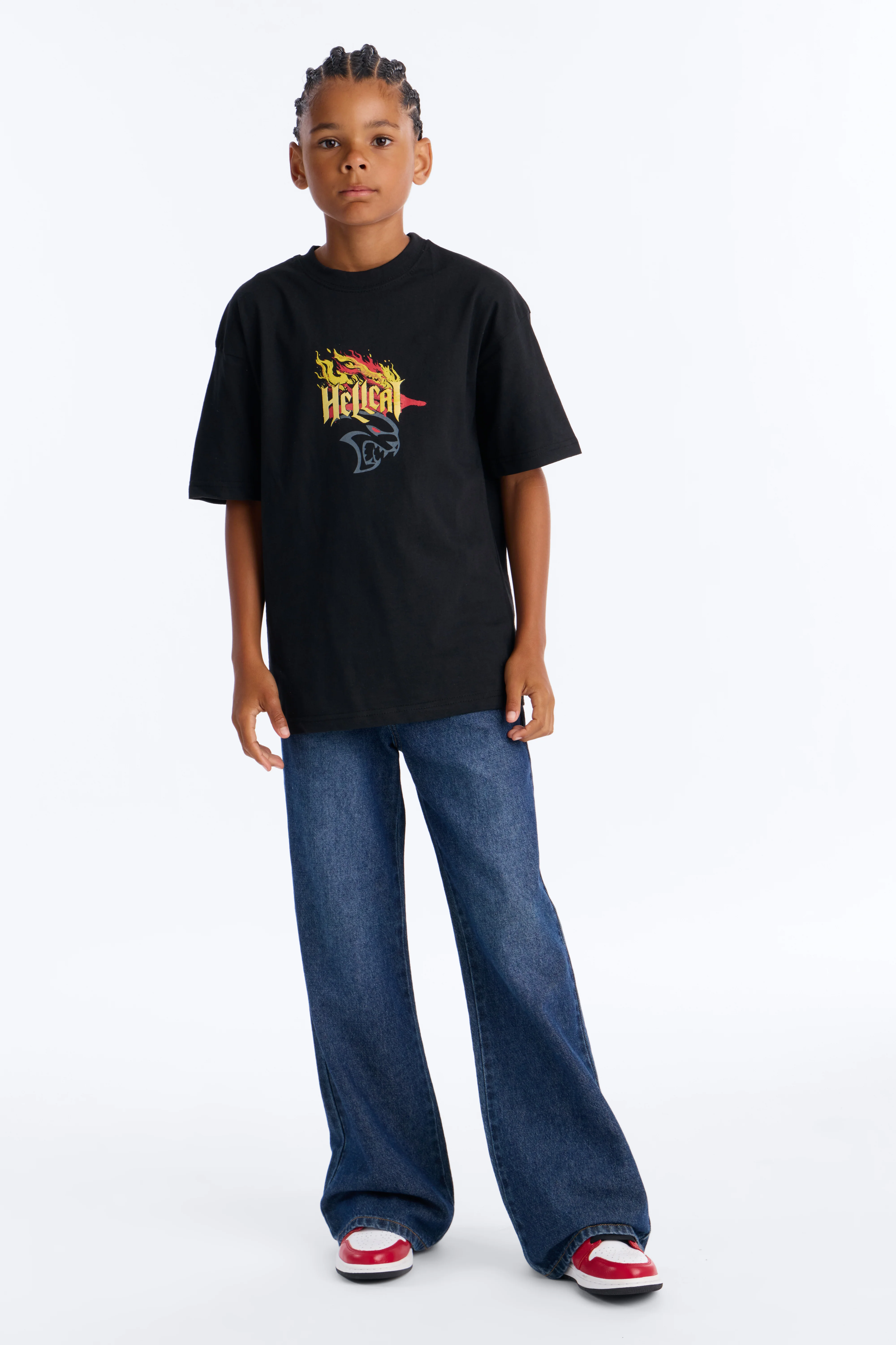 Mini Dodge Hellcat Born Bold Short Sleeve Tee - Black - Image 2