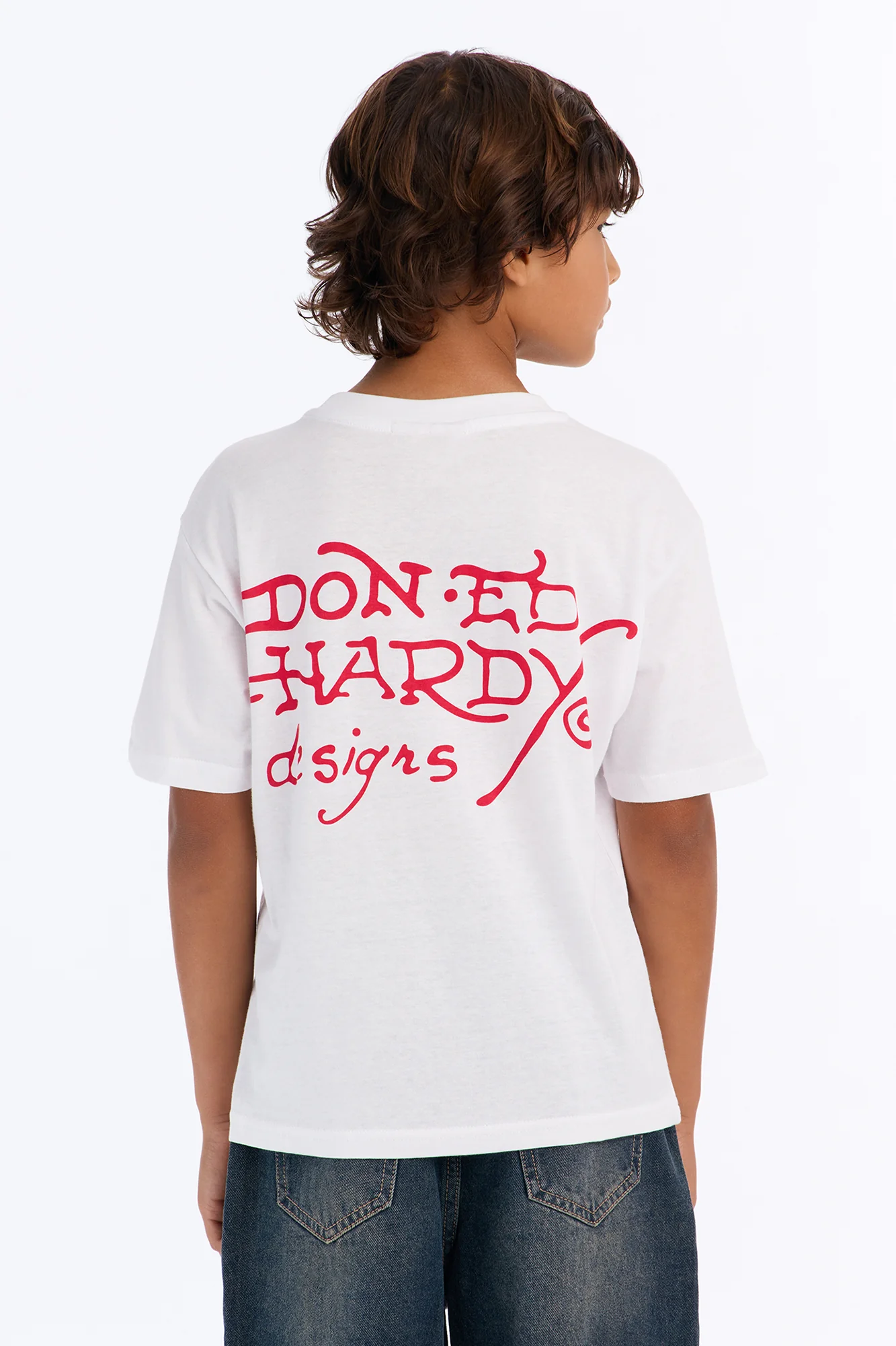 Mini Ed Hardy NYC Front/Back Short Sleeve Tee - White - Image 5