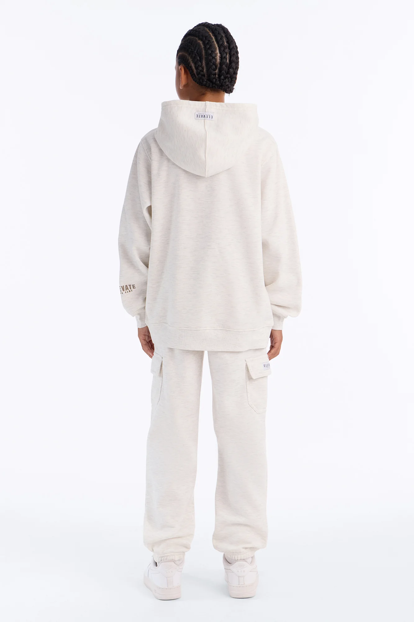 Mini Elevate Your Game Pullover Hoodie and Jogger Pant Set - Oatmeal - Image 3