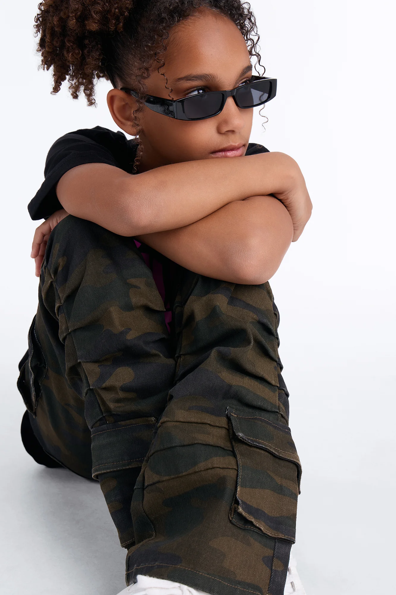 Mini Eliza Camo Flare Cargo Pant - Camouflage - Image 2