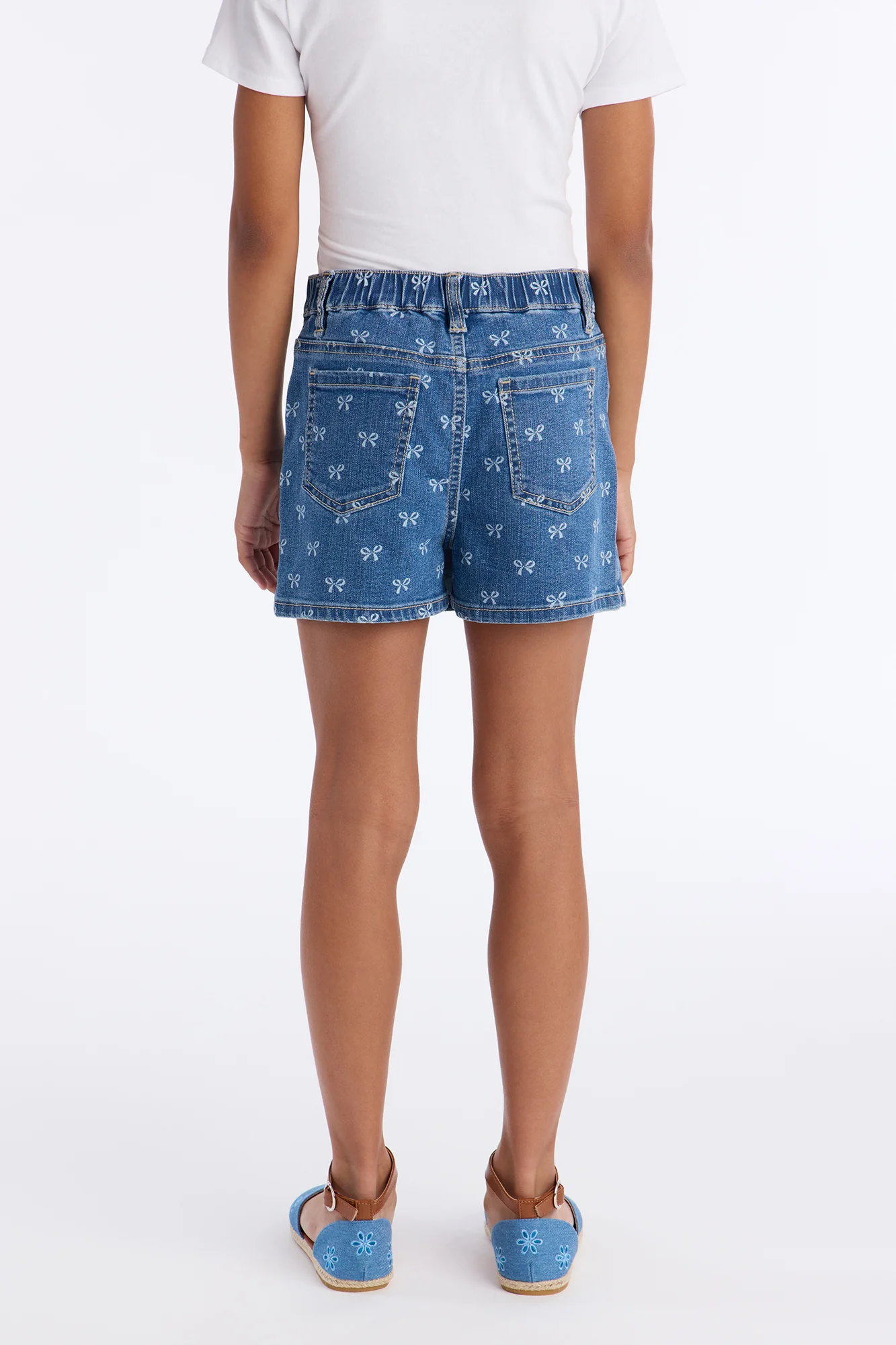 Mini Everything About It Printed Denim Skort - Medium Wash - Image 4
