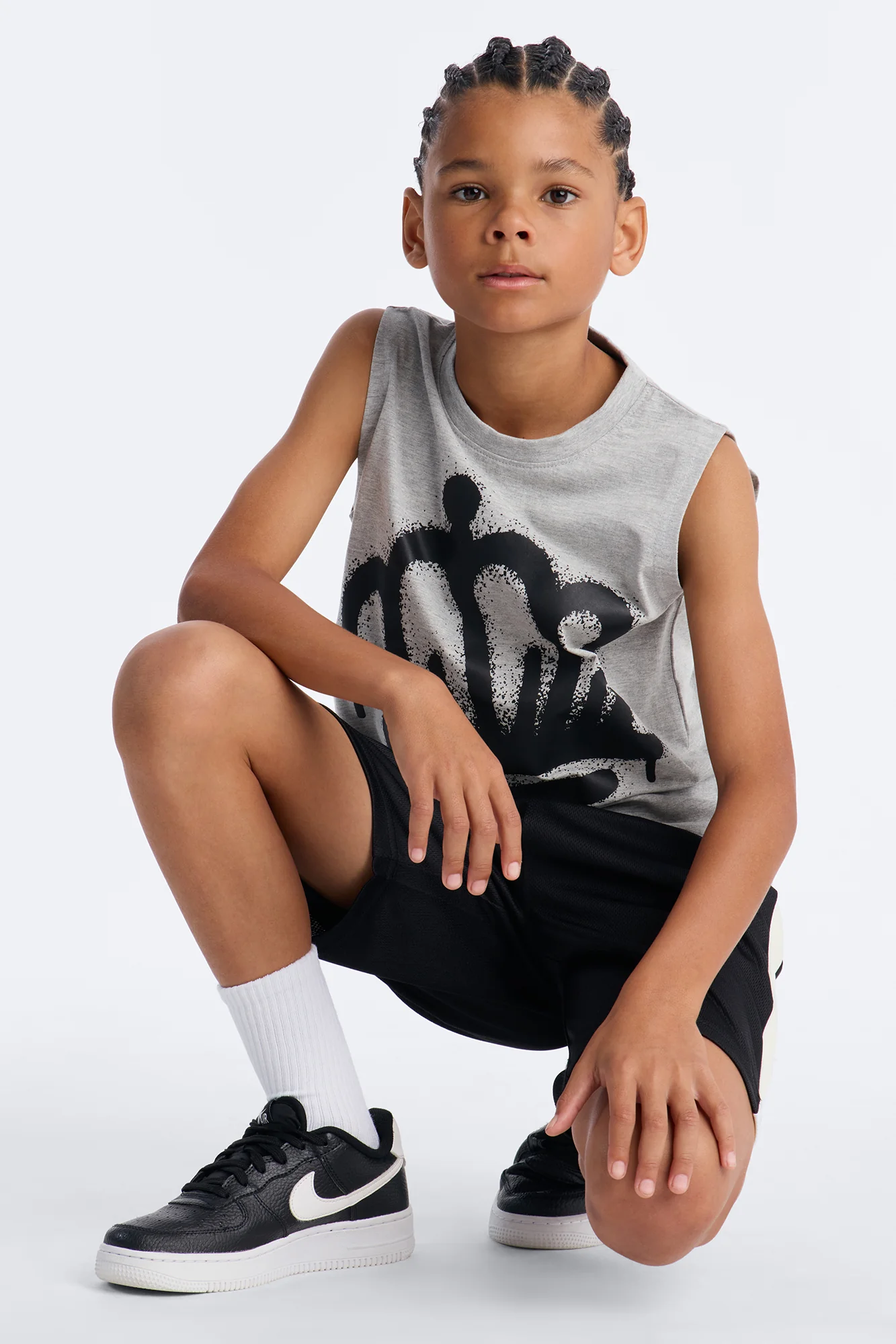 Mini Forever A King Mesh Short Set - Heather/Combo - Image 3