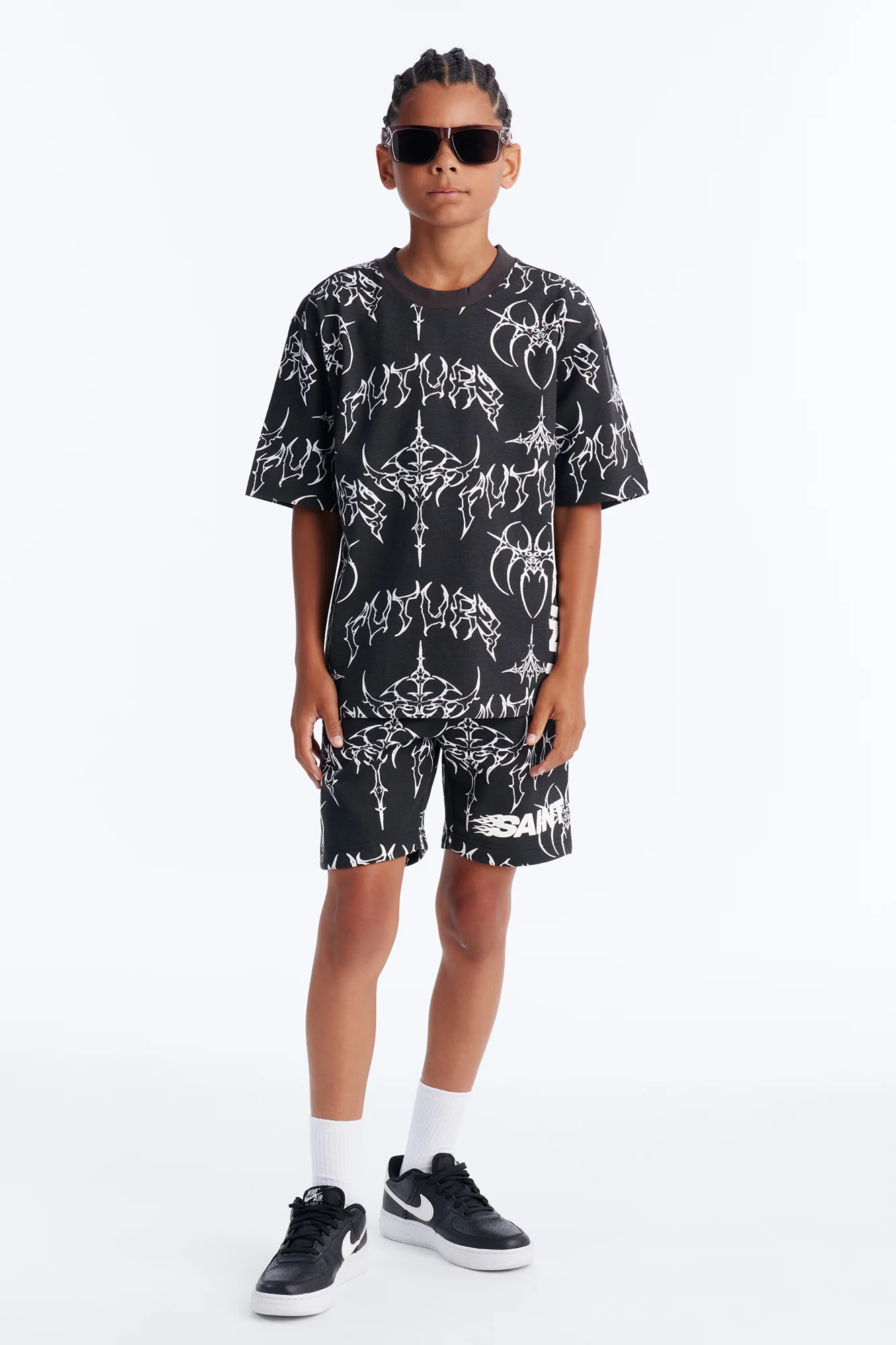 Mini Future Saint Sleeve Tee - Black - Image 2