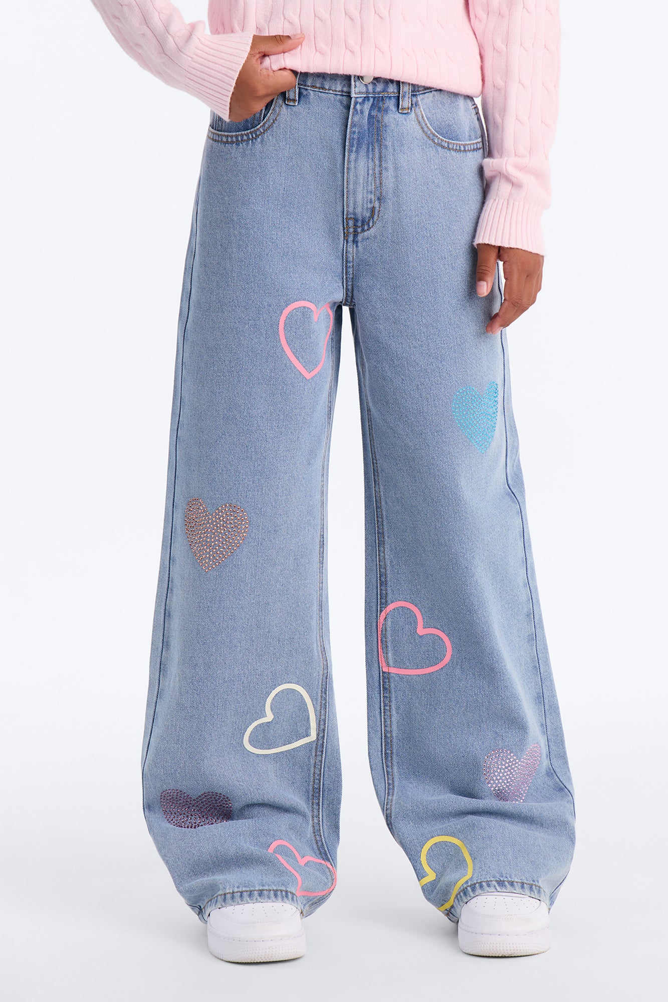 Mini Gave U My Heart Wide Leg Jeans - Acid Wash - Image 2