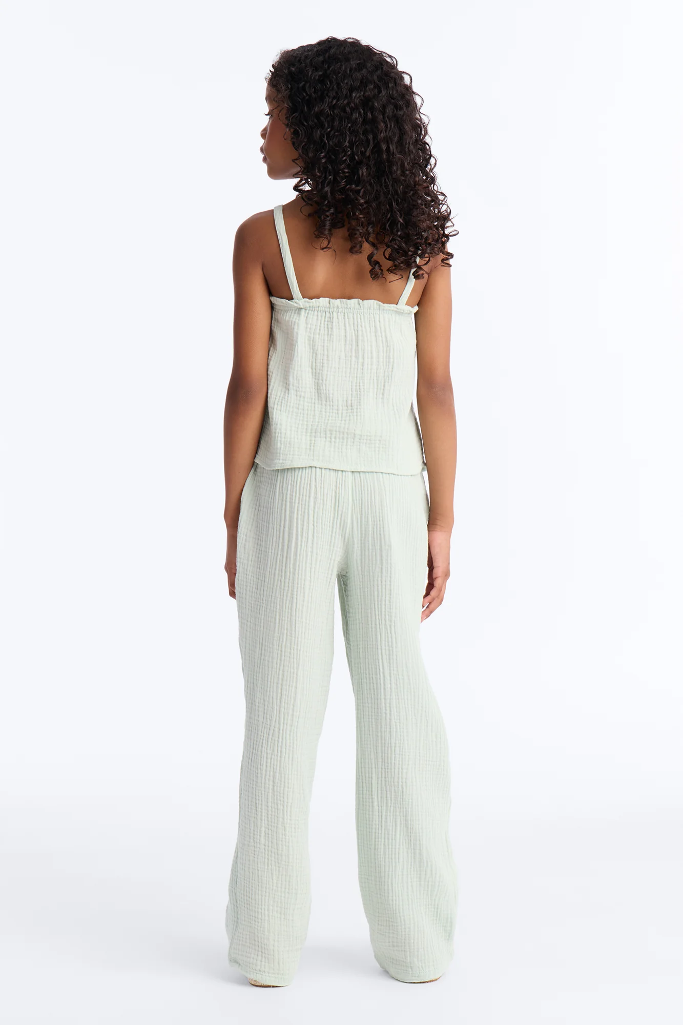 Mini Going With The Flow Pant Set - Sage - Image 4