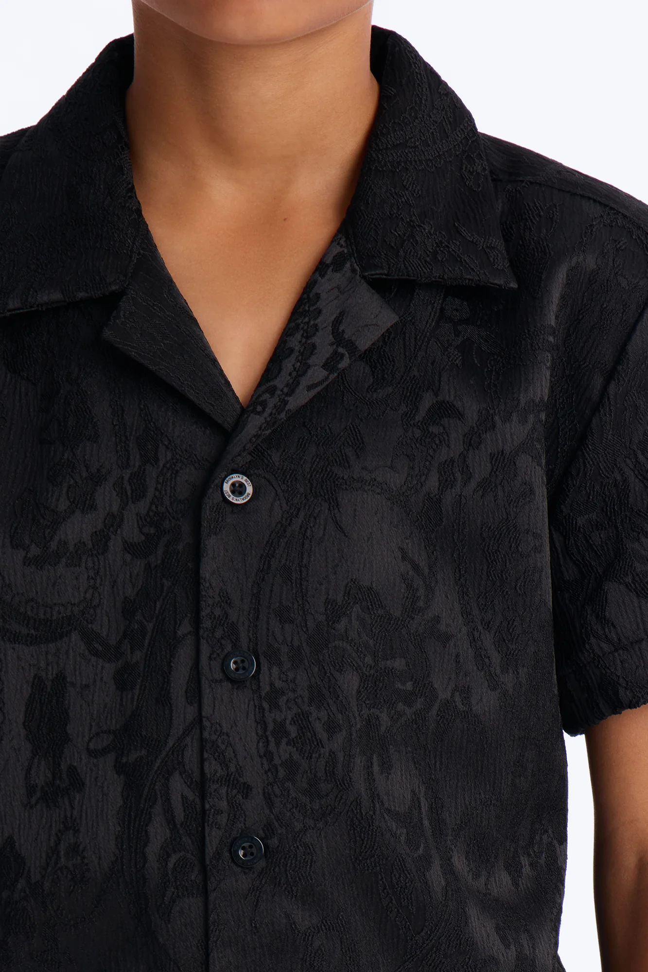 Mini Great Day Button Down Shirt - Black - Image 3