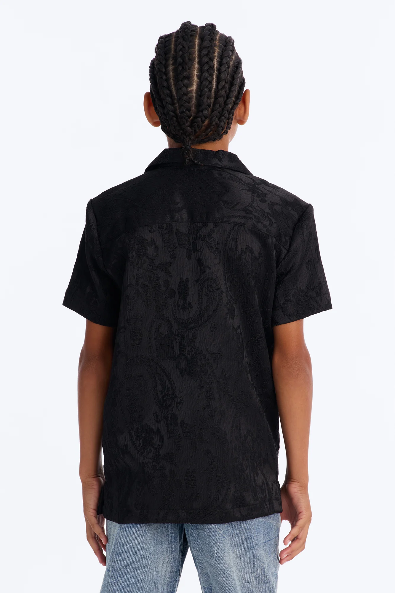 Mini Great Day Button Down Shirt - Black - Image 4