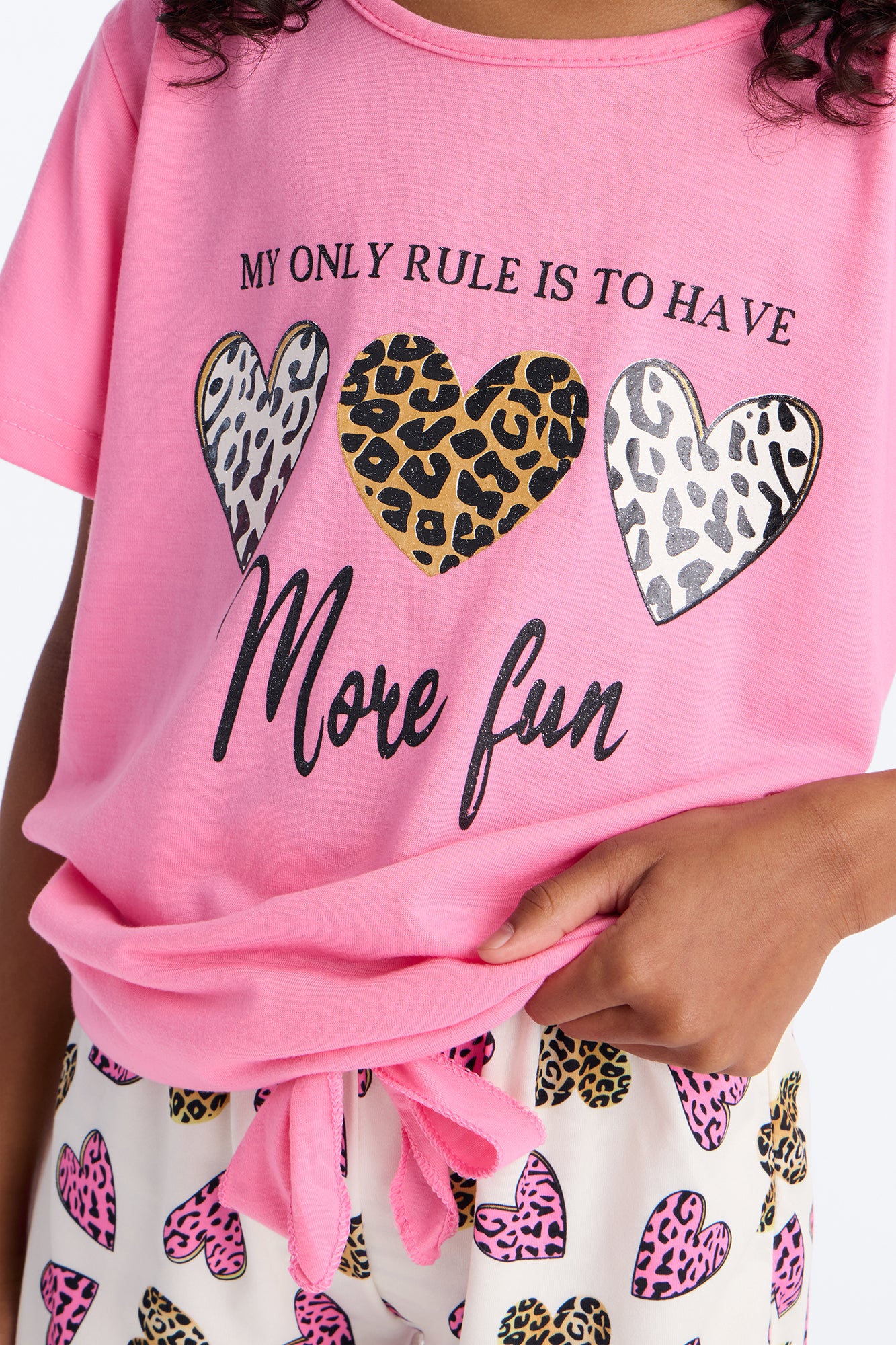 Mini Have More Fun Short Set - Pink/combo - Image 3