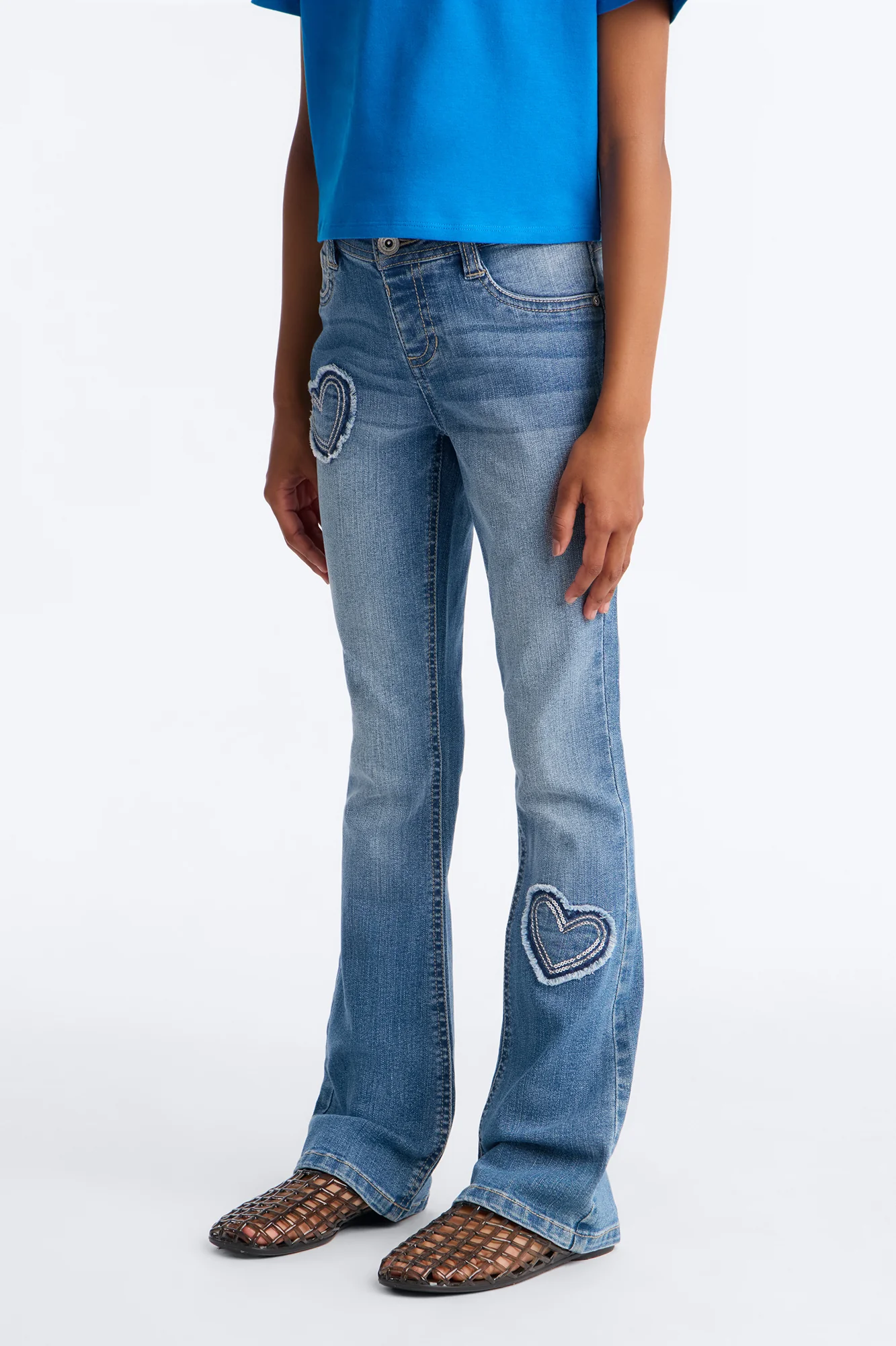 Mini Heart So Full Flare Jeans - Medium Wash - Image 2